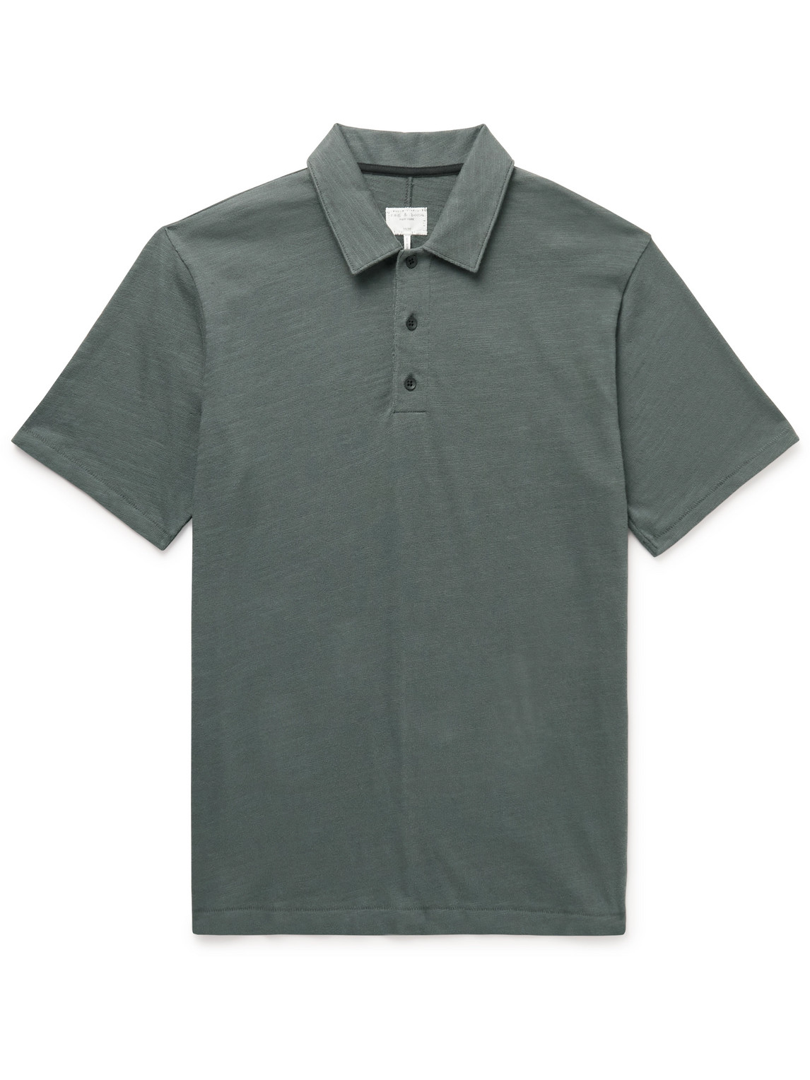 RAG & BONE CLASSIC FLAME SLUB COTTON POLO SHIRT