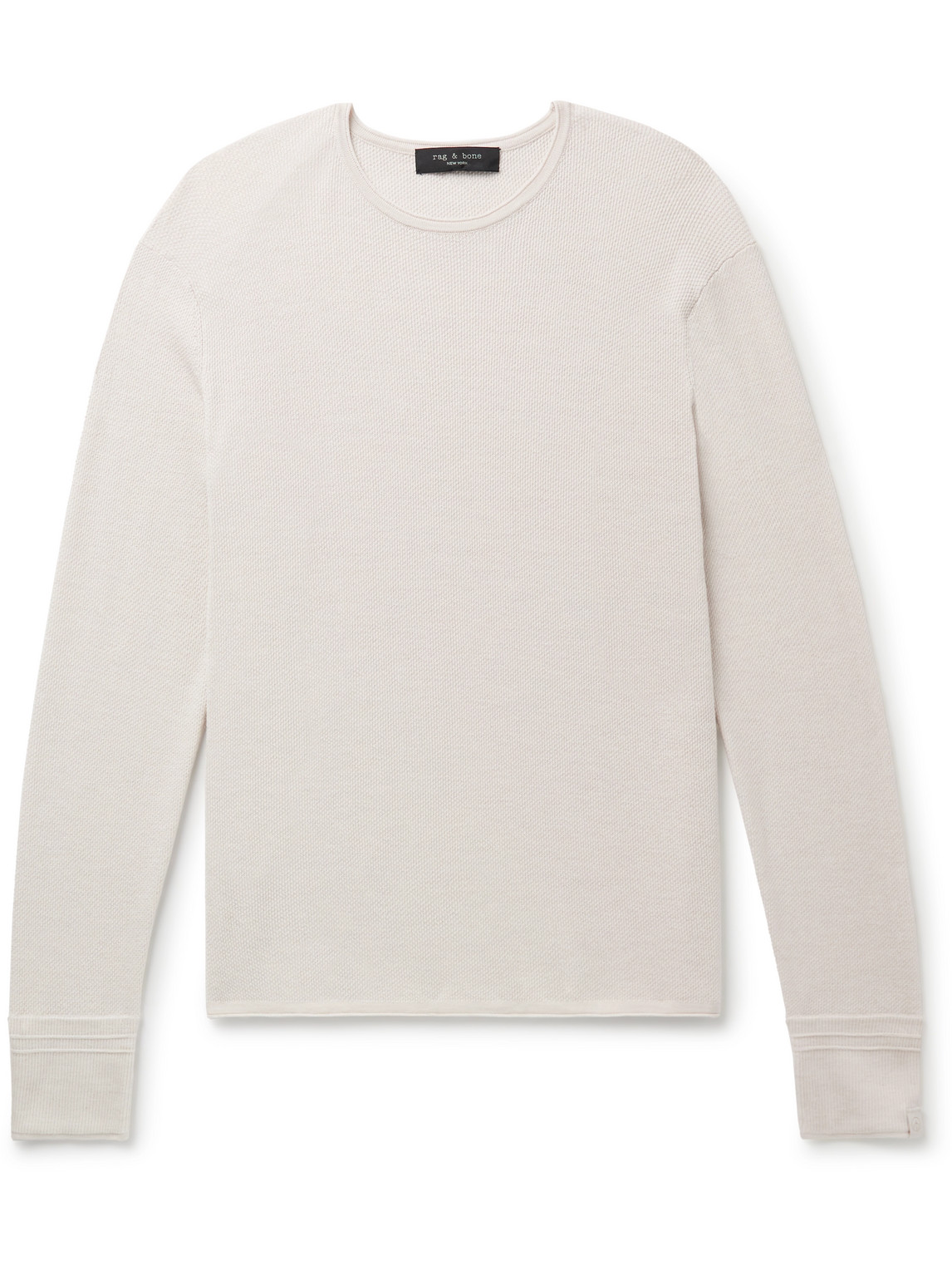 Rag & Bone Martin Slim-fit Merino Wool-blend Sweater In Neutrals