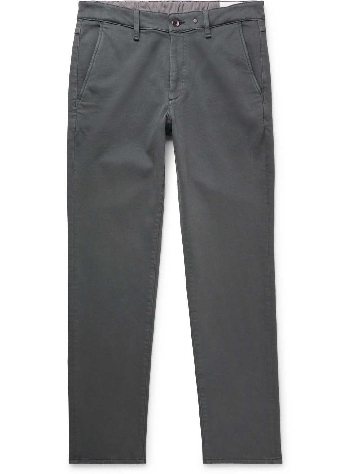 Rag & Bone Fit 2 Action Straight-leg Loopback Cotton-blend Twill Chinos In Gray