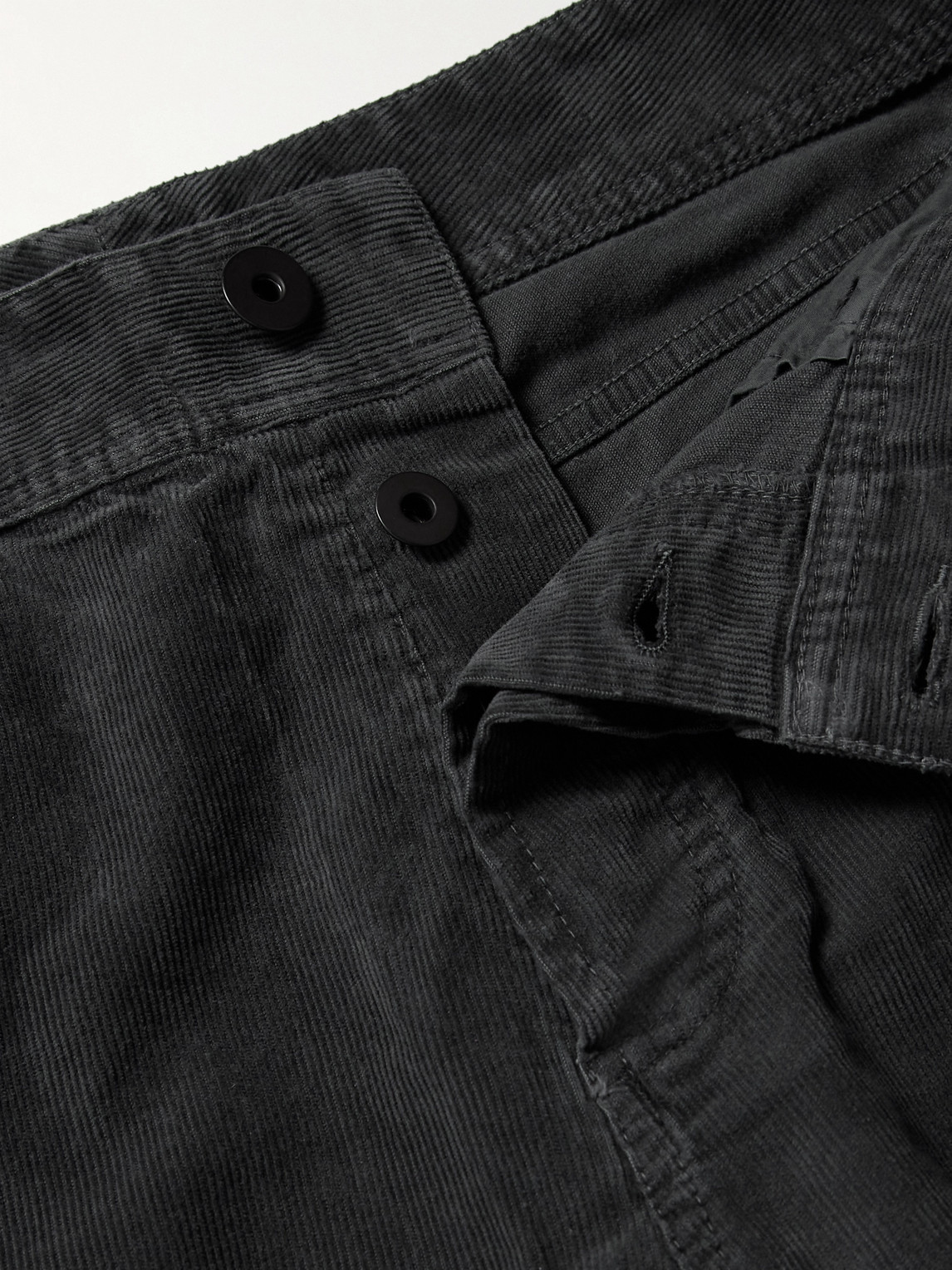 James Perse Slim-fit Straight-leg Stretch Cotton-blend Corduroy Trousers In Gray