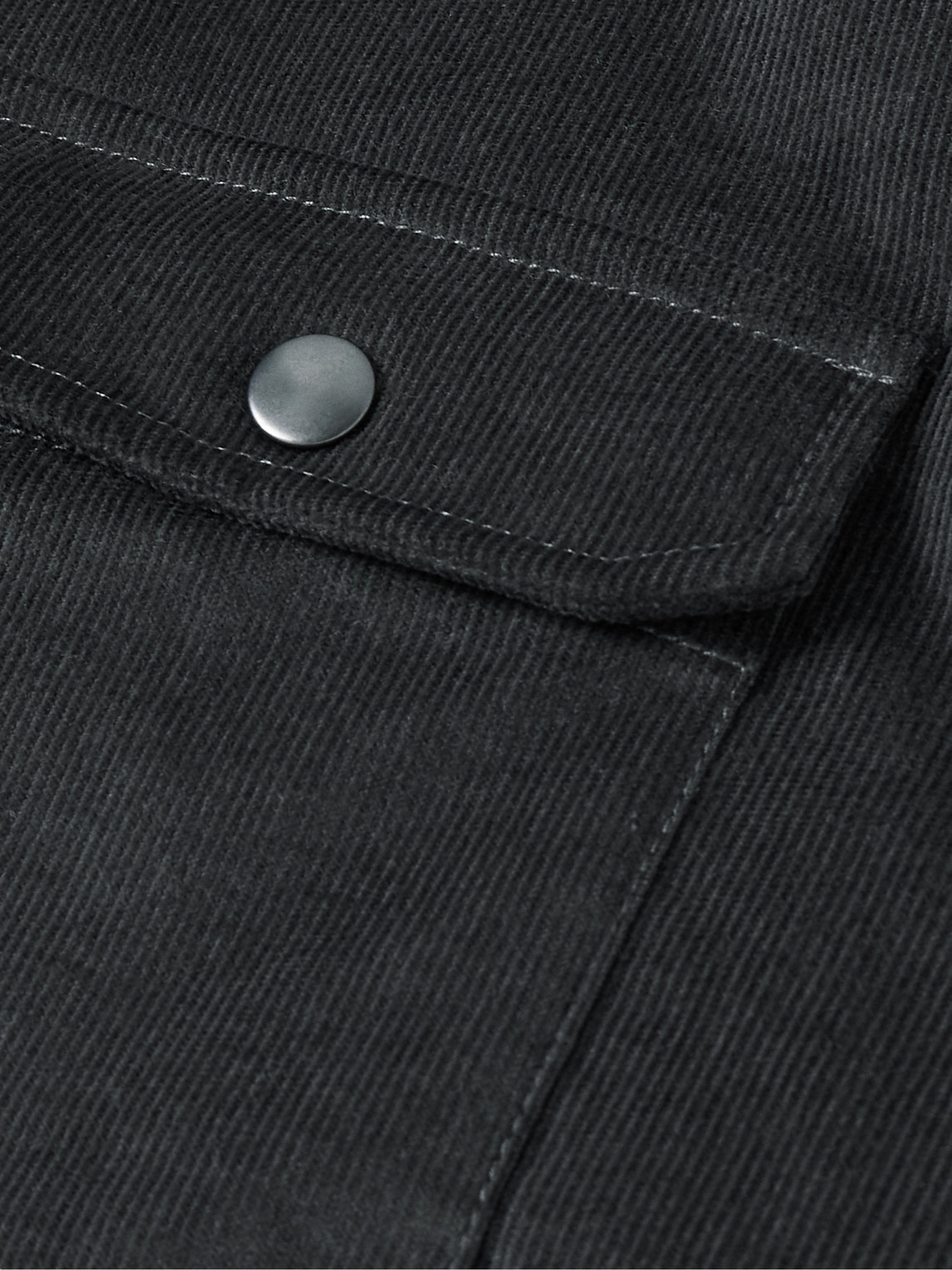 James Perse Fleece-lined Cotton-blend Corduroy Jacket In Black