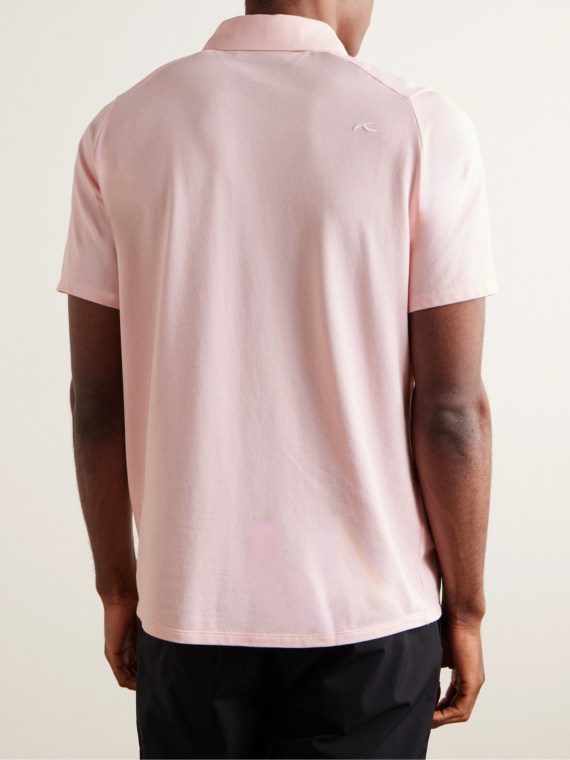 Shop Kjus Sunder Stretch-piqué Golf Polo Shirt In Pink