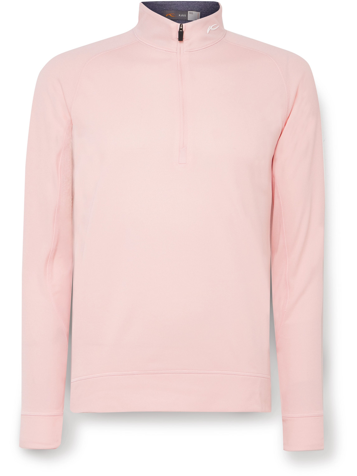 Kjus Keano Slim-fit Stretch-jersey Half-zip Golf Top In Pink