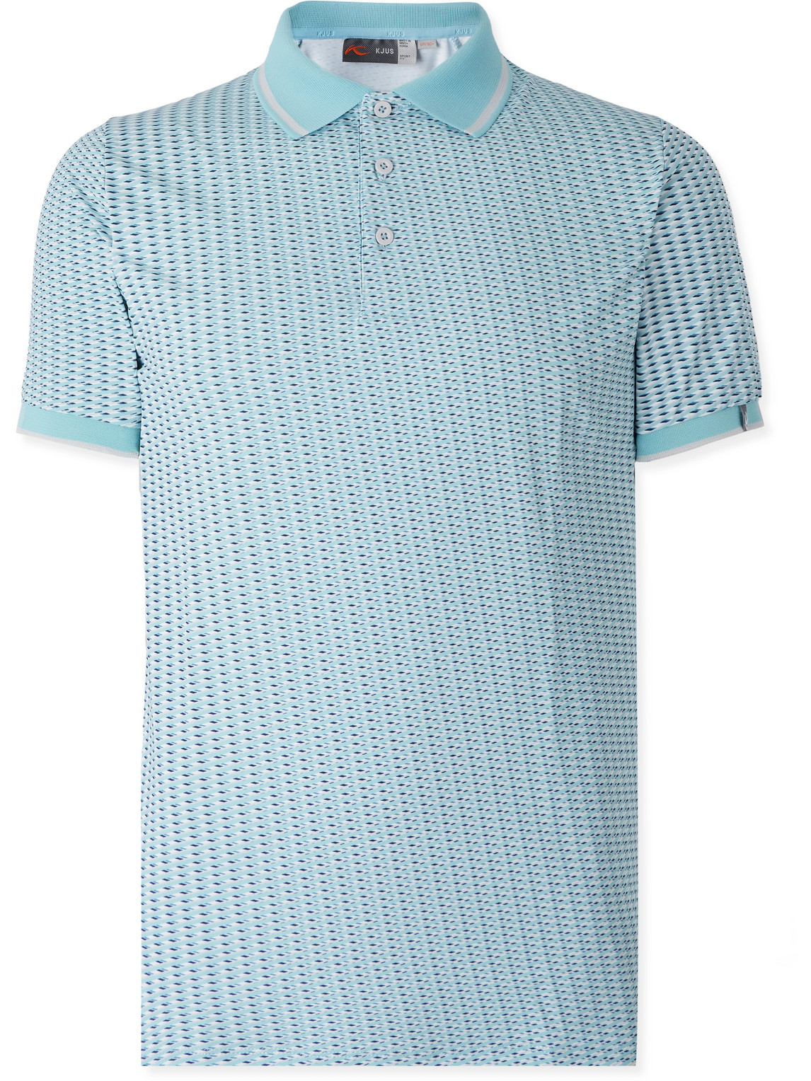 Kjus Spot Printed Golf Polo Shirt In Blue
