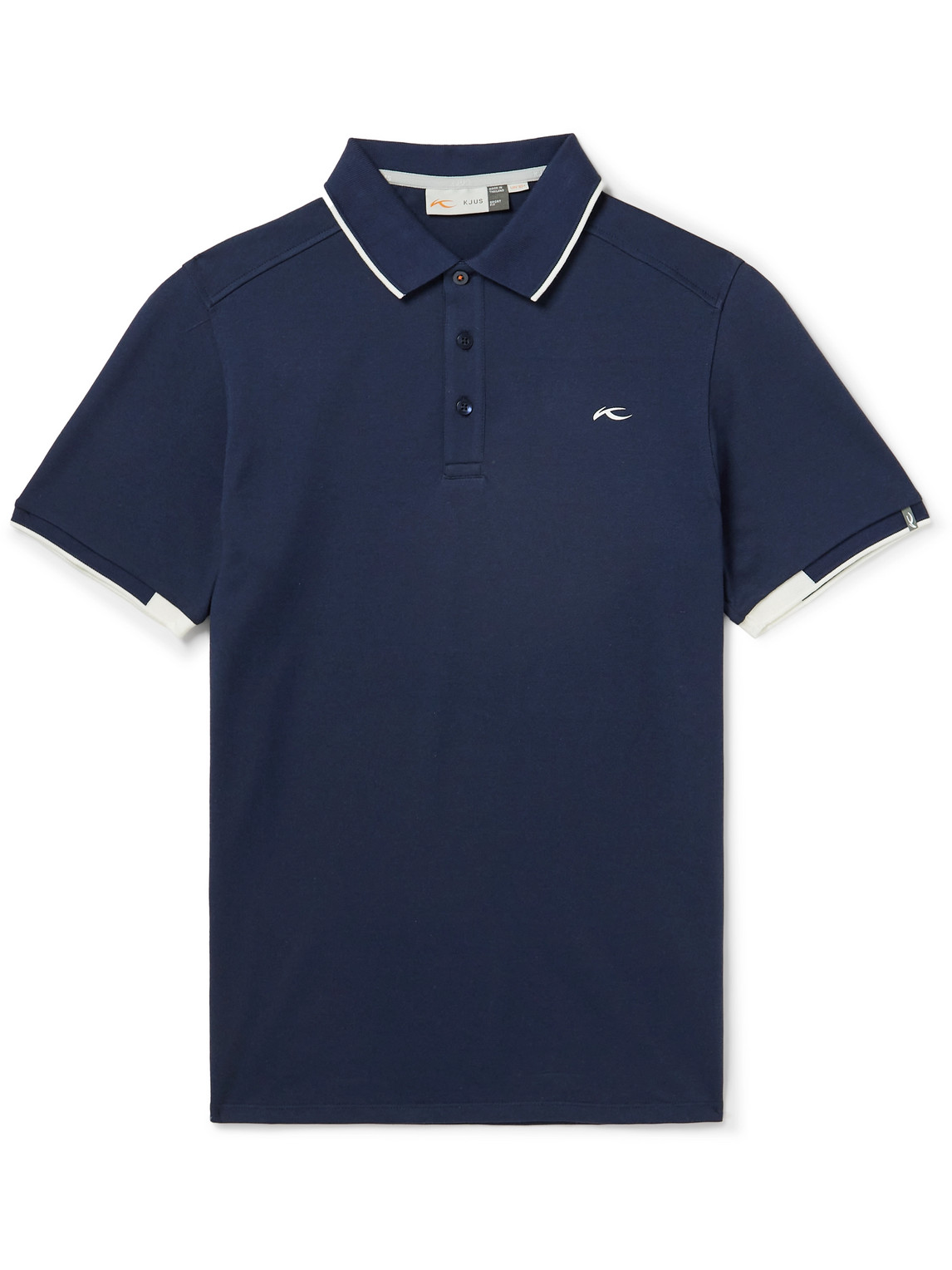 Kjus Cotton-blend Piqué Polo Shirt In Blue