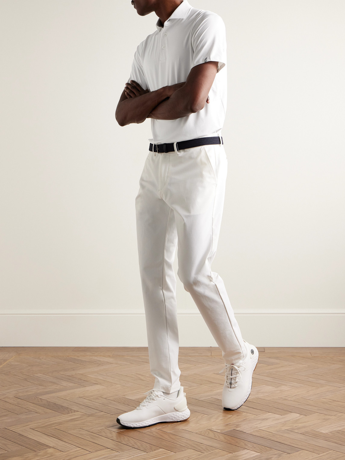 Shop Kjus Soren Slim-fit Stretch-jersey Golf Polo Shirt In White