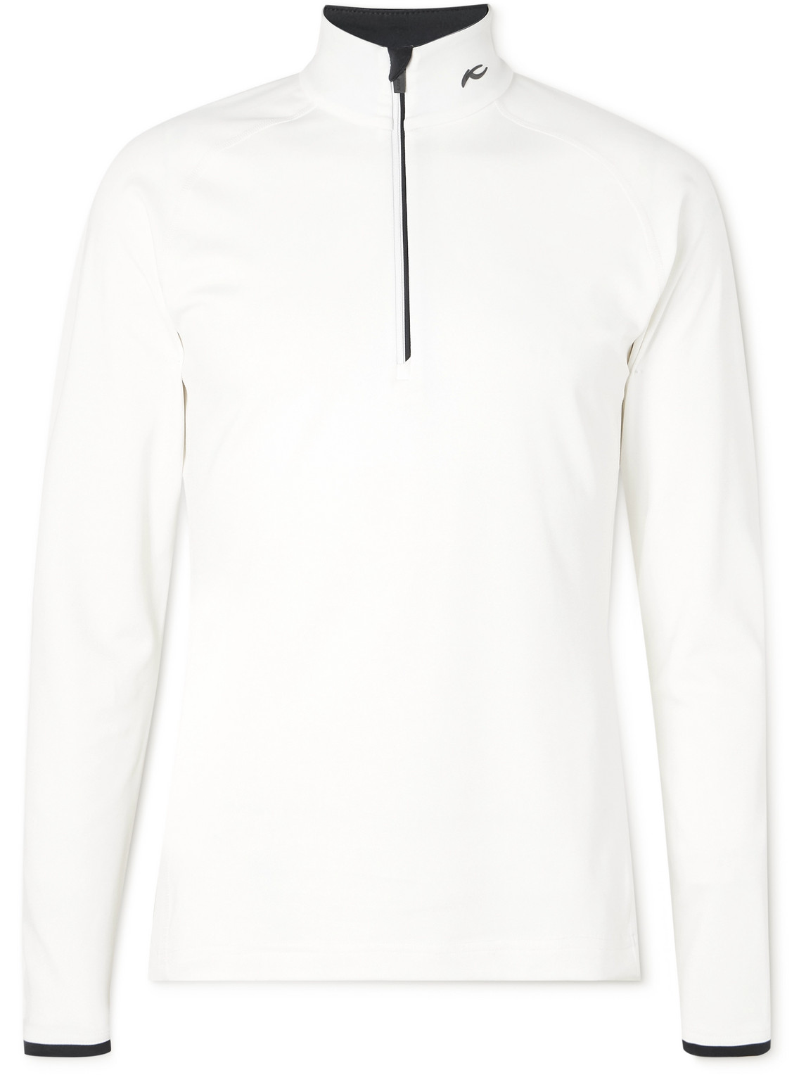 Kjus Feel Stretch-jersey Half-zip Ski Mid-layer In White