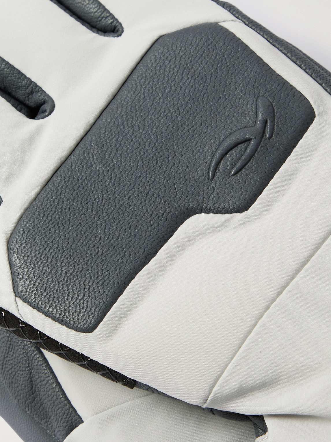 Kjus Logo-embossed Leather And Shell Ski Gloves In Gray