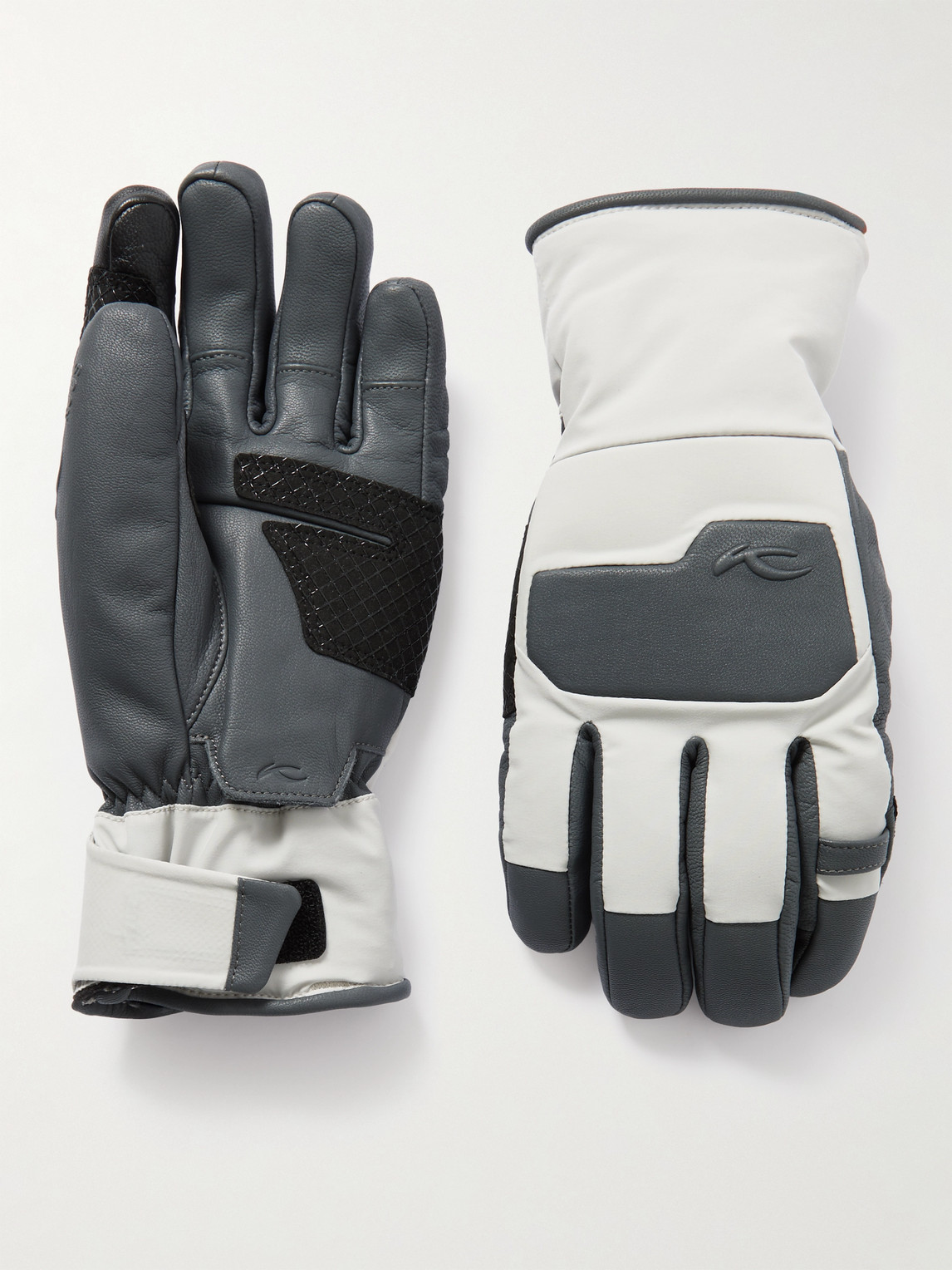 KJUS Logo-Embossed Leather and Shell Ski Gloves - Men