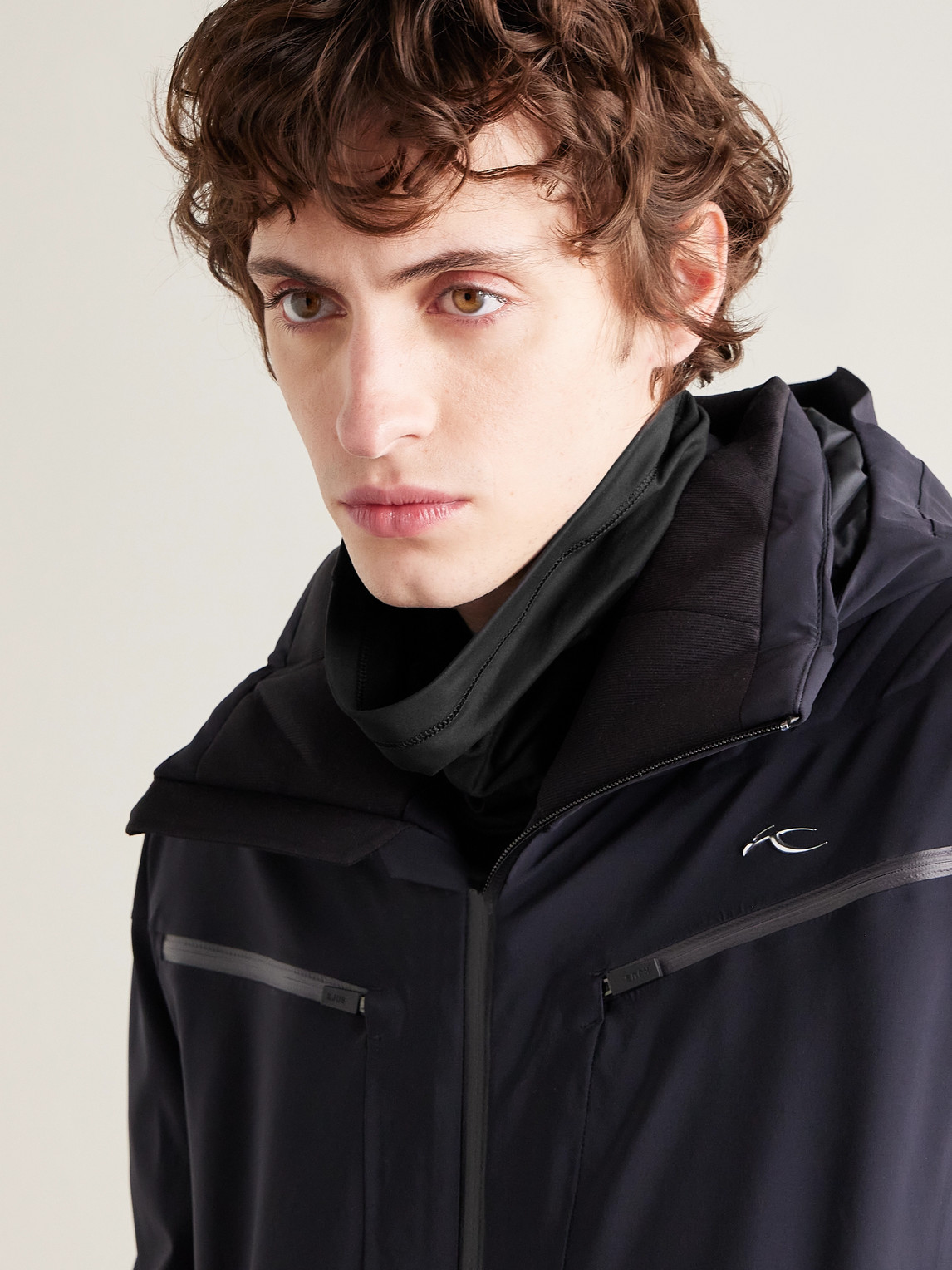 Kjus Logo-print Stretch-jersey Ski Neck Warmer In Black