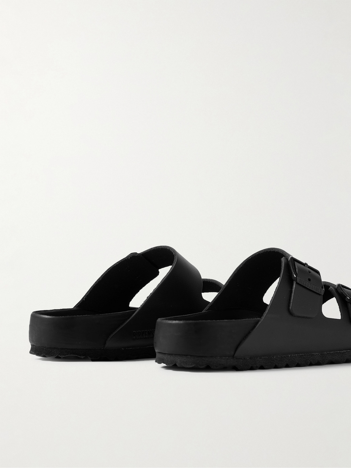 Shop Birkenstock Arizona Exquisite Full-grain Leather Sandals In Black