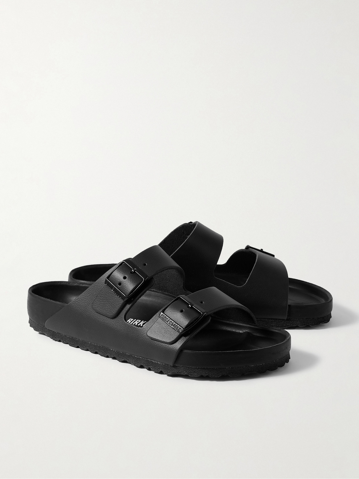 Shop Birkenstock Arizona Exquisite Full-grain Leather Sandals In Black