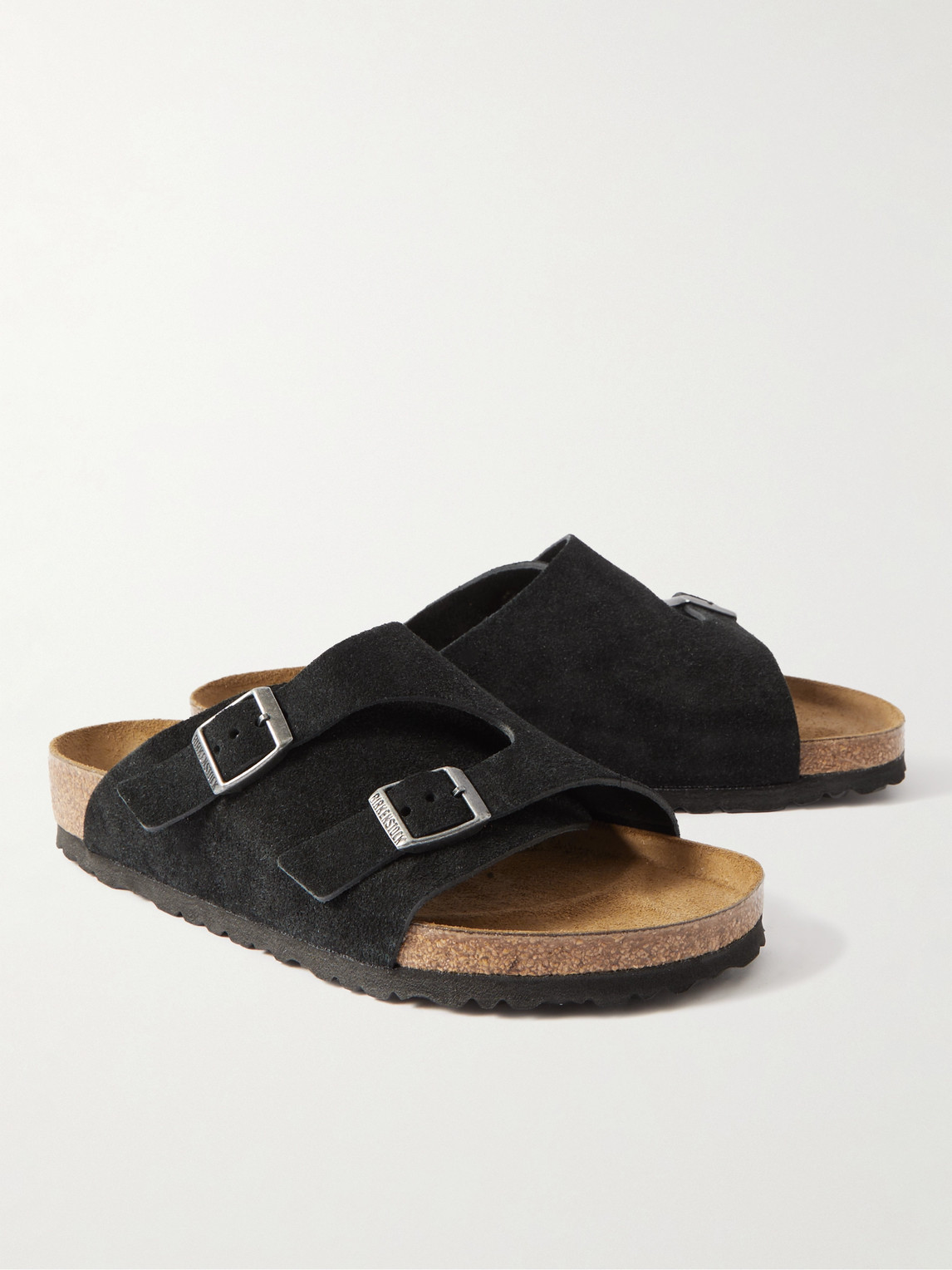 Birkenstock Zurich Suede Sandals In Black