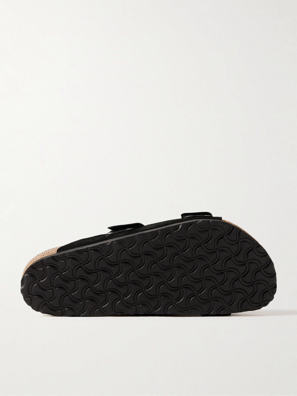 Shop Birkenstock Uji Nubuck-trimmed Suede Sandals In Black