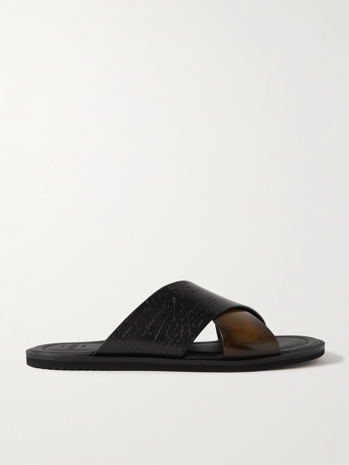 Berluti Sifnos Scritto Venezia Leather Sandals - Men