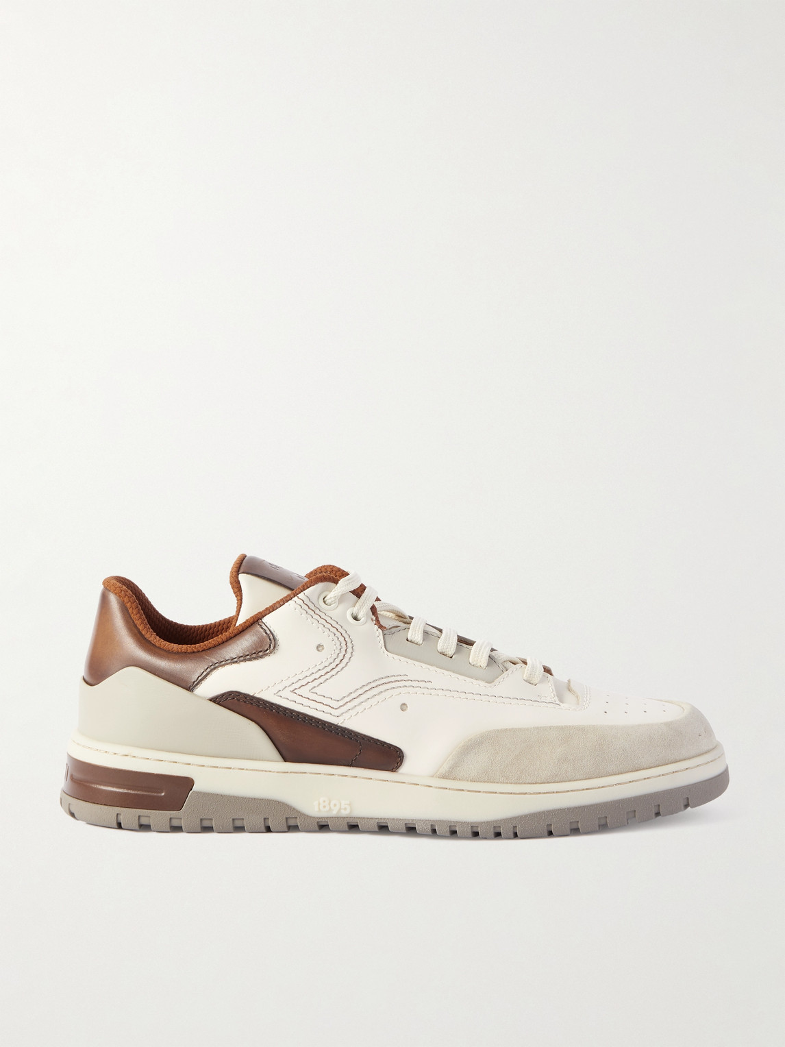 Berluti Playoff Suede-Trimmed Leather Sneakers - Men