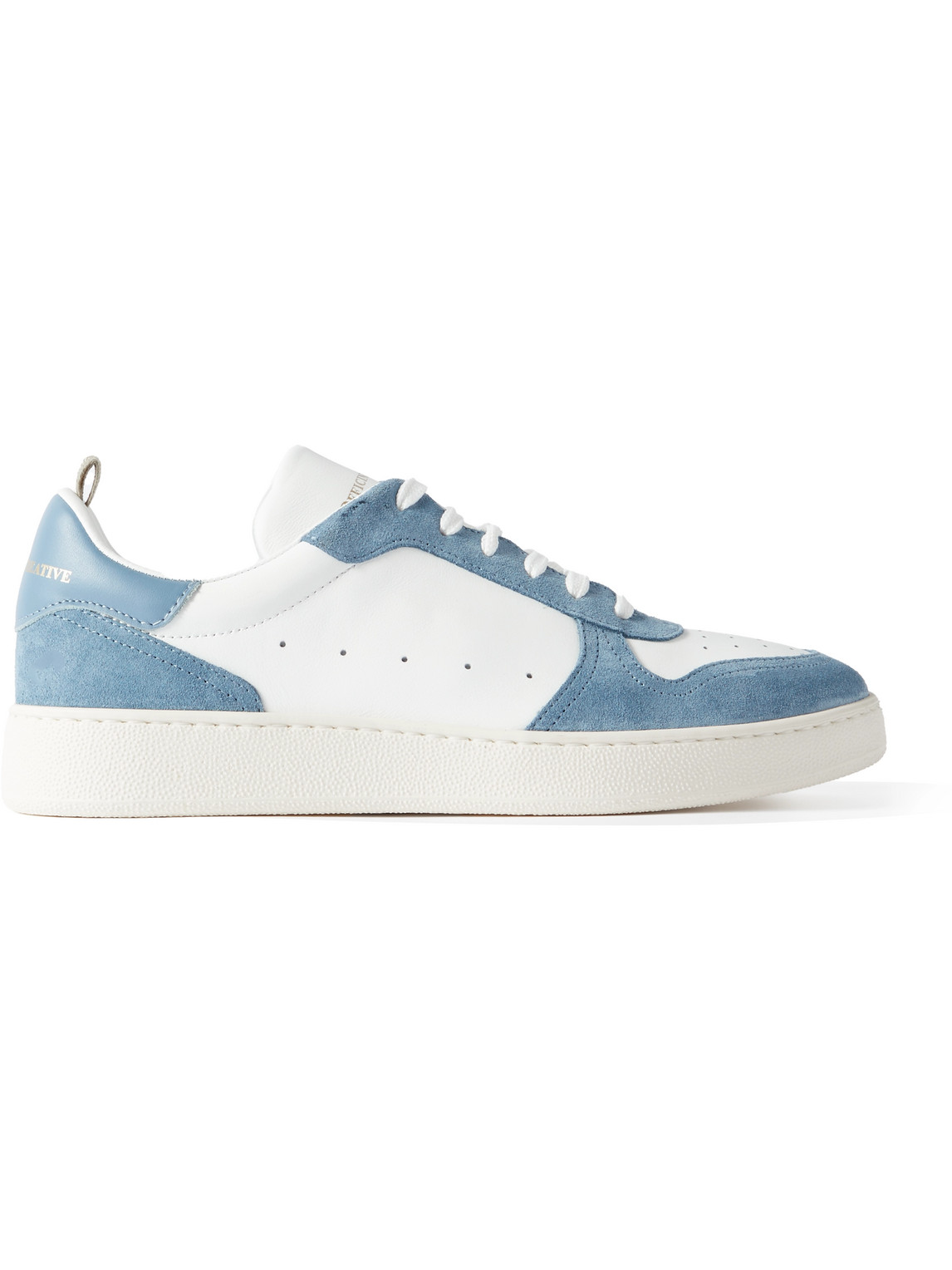 Officine Creative Mower Suede-trimmed Leather Sneakers In White