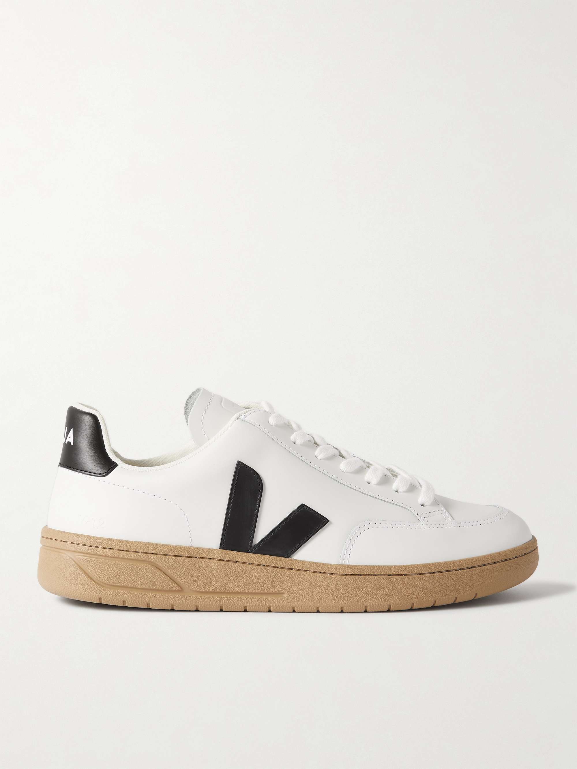 Veja V-12 Leather Dune In White For Women