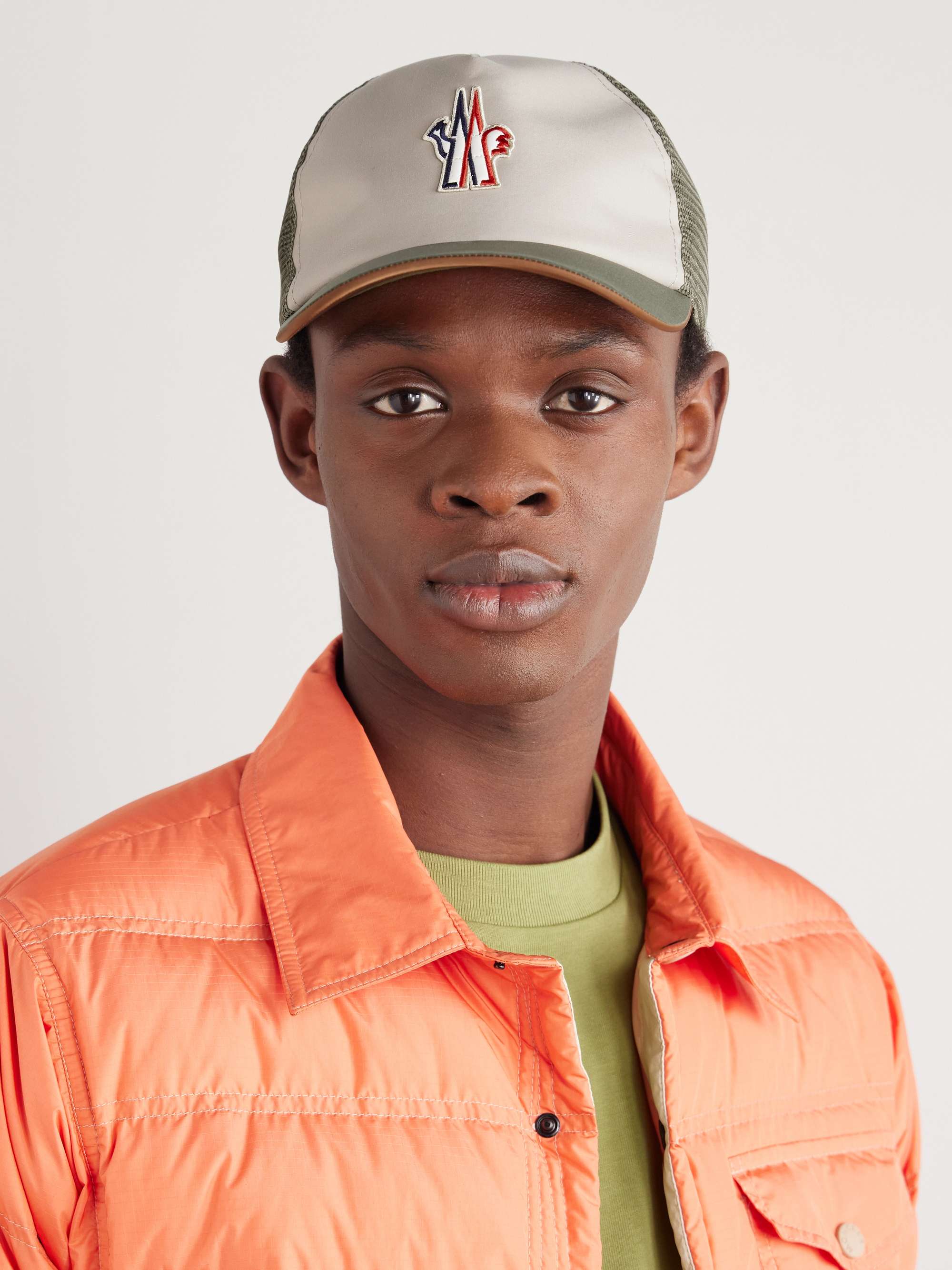 新到着 MONCLER GRENOBLE Logo-Appliquéd Shell and Mesh Baseball Cap 帽子