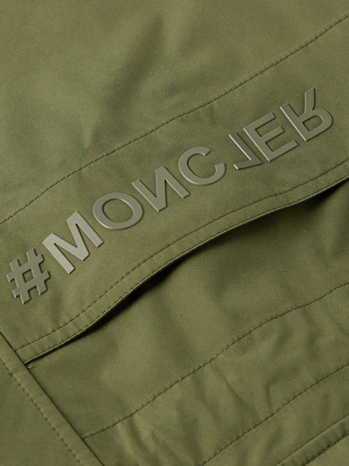 Shop Moncler Logo-appliquéd Gore-tex Paclite® Hooded Parka In Green
