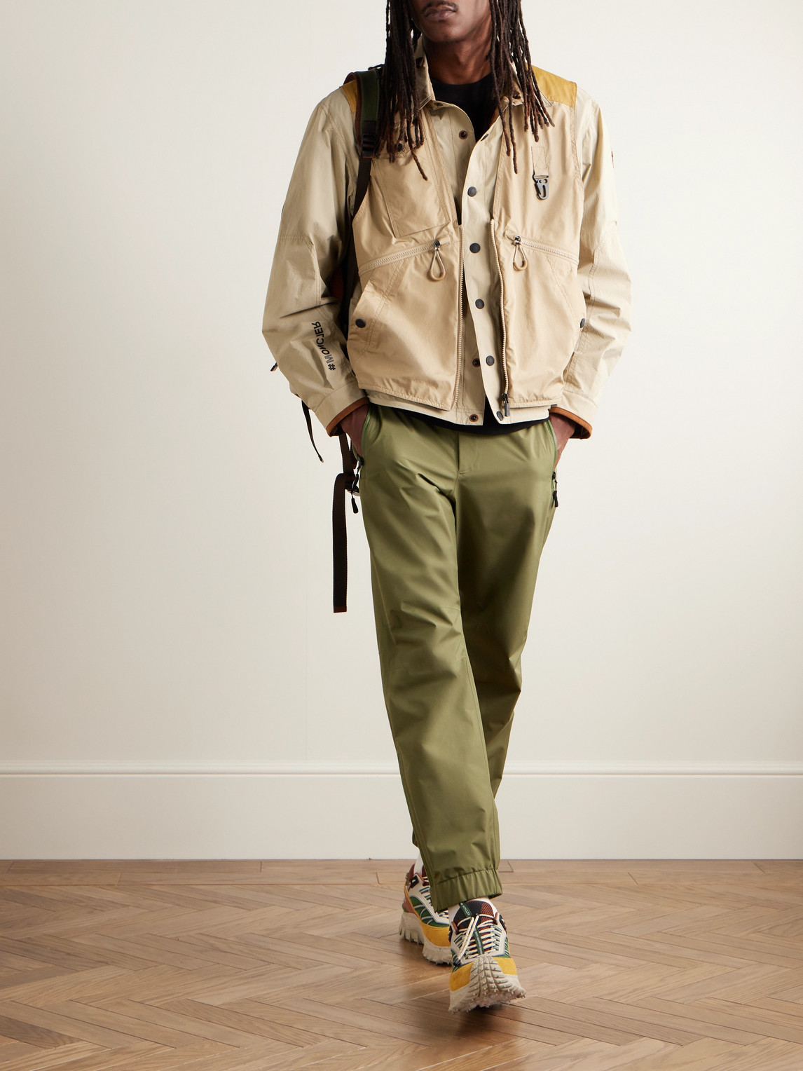 Combal Logo-Appliquéd Alcantara®-Trimmed Layered Ripstop Jacket — 2