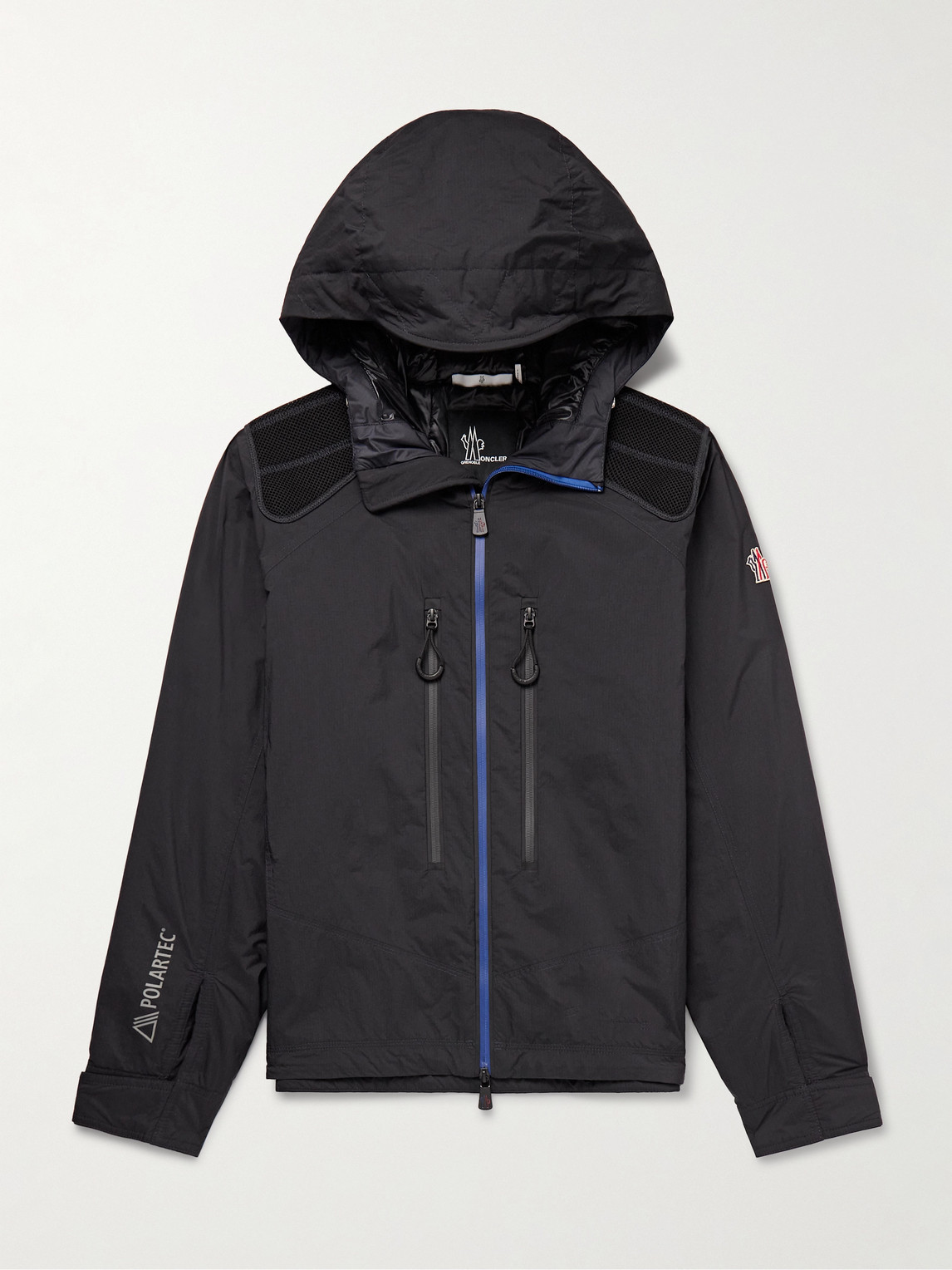 Vert Logo-Appliquéd Polartec® Alpha® Crinkled-Shell and Mesh Hooded Jacket