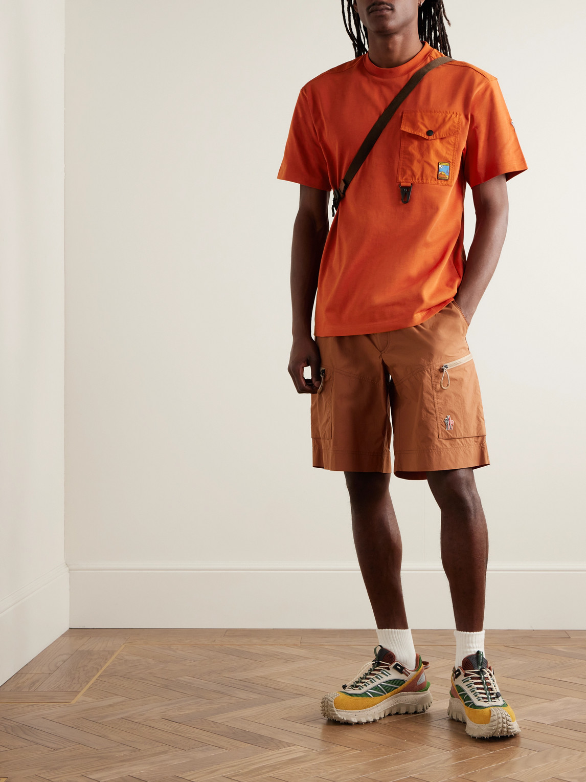 Logo-Appliquéd Shell-Trimmed Combed Cotton-Jersey T-Shirt — 2