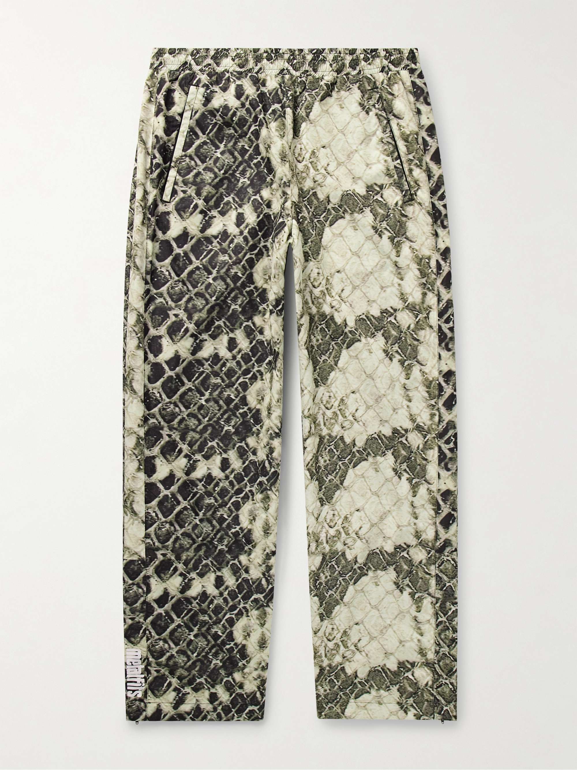 METALWOOD + Throwing Fits Wide-Leg Snake-Print Shell Trousers for