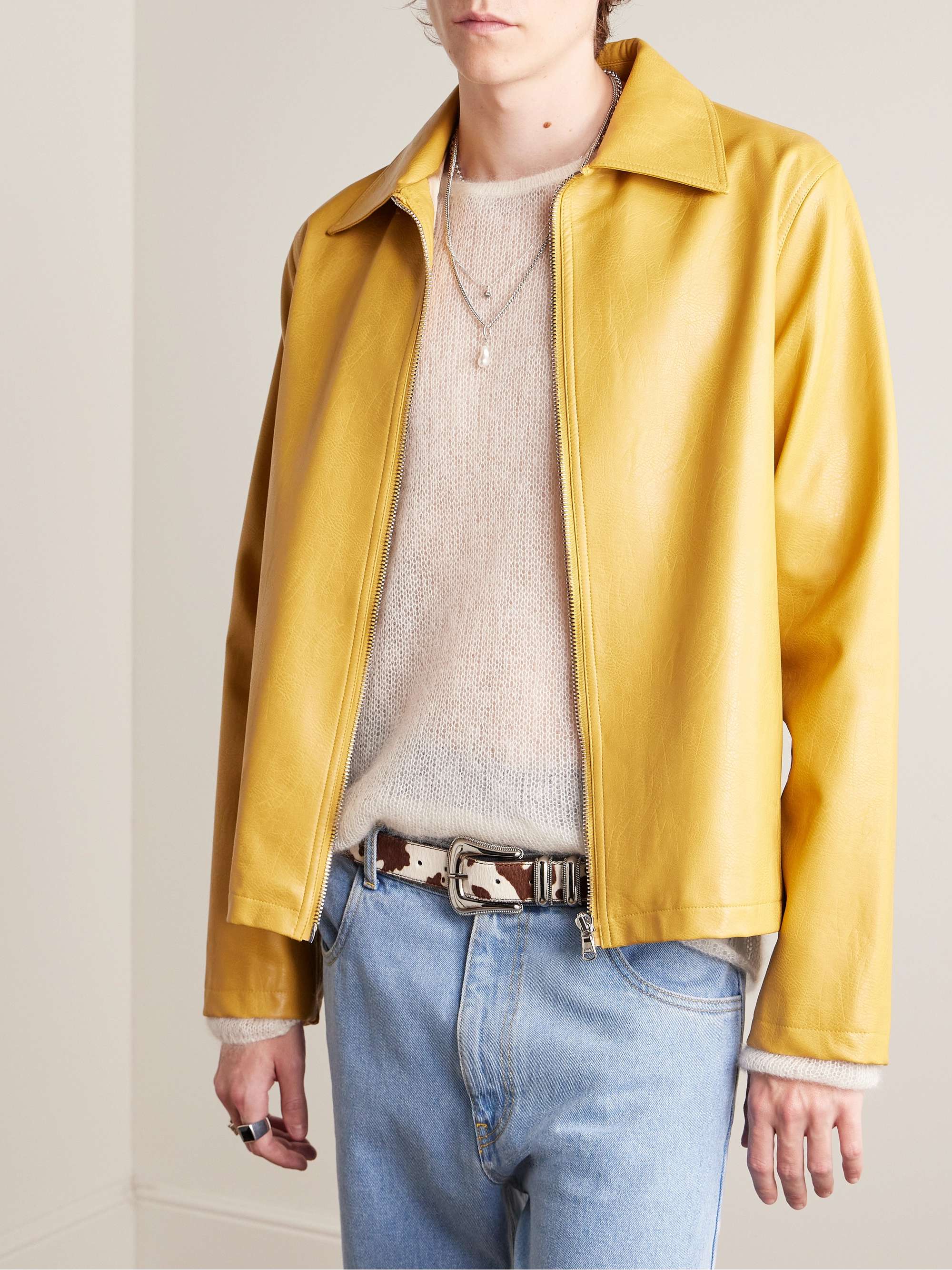 METALWOOD + Throwing Fits 3cm CowPrint Faux Calf Hair Golf Belt for