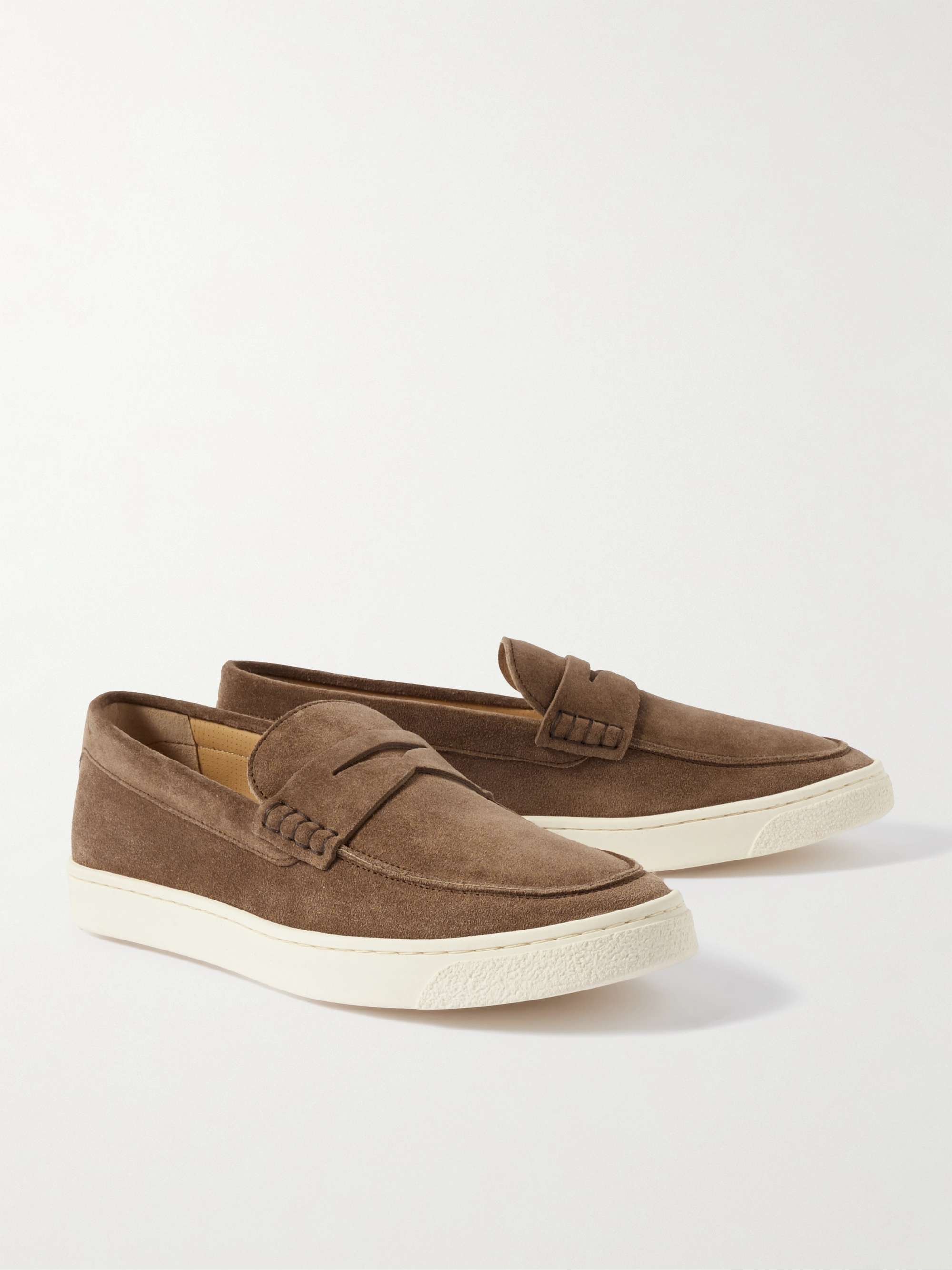 BRUNELLO CUCINELLI Suede Penny Loafers for Men | MR PORTER