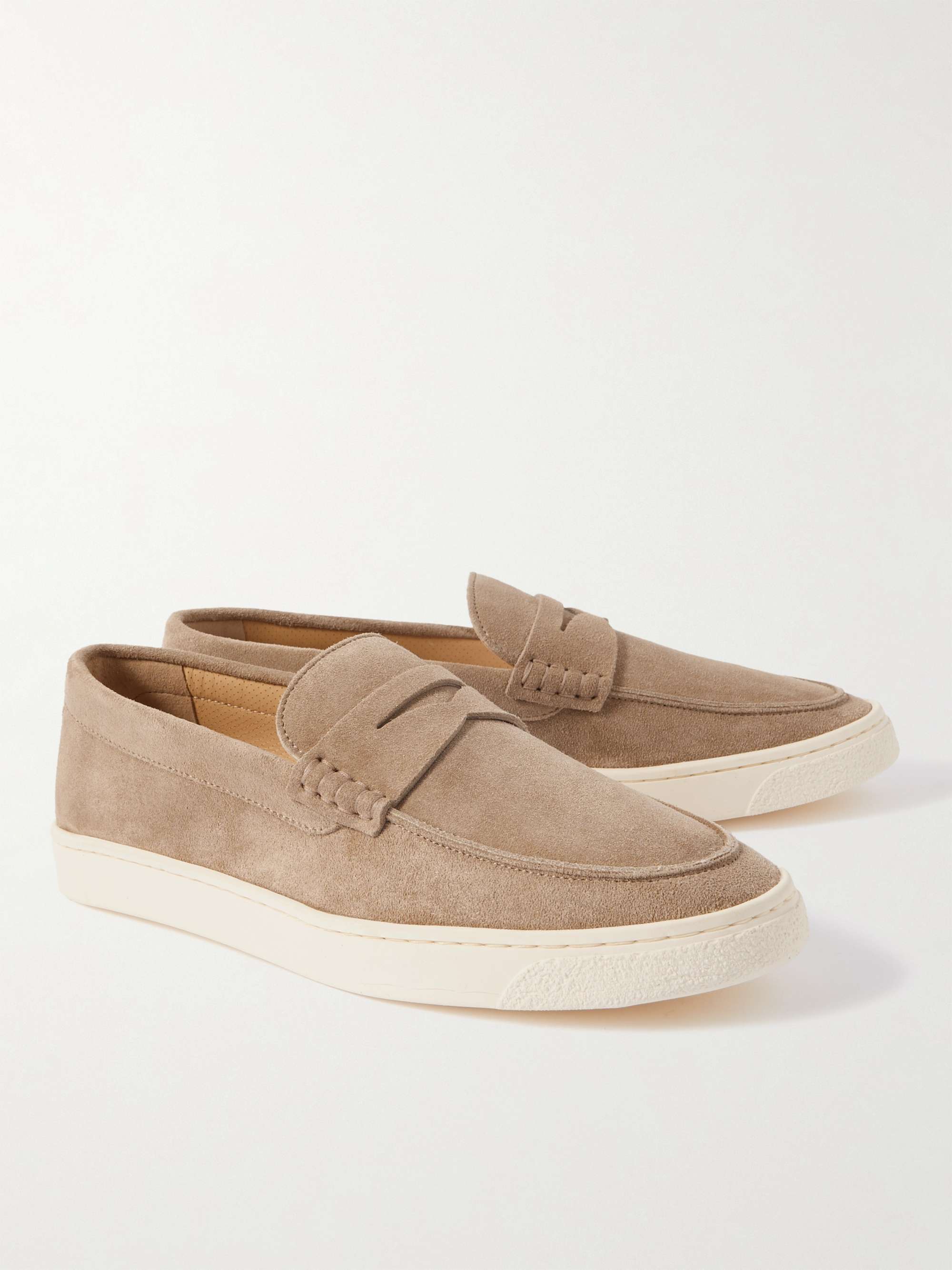 BRUNELLO CUCINELLI Suede Penny Loafers for Men | MR PORTER