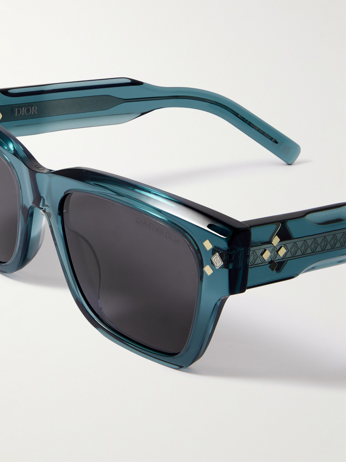 Shop Dior Cd Diamond S2i D-frame Acetate And Silver-tone Sunglasses In Blue