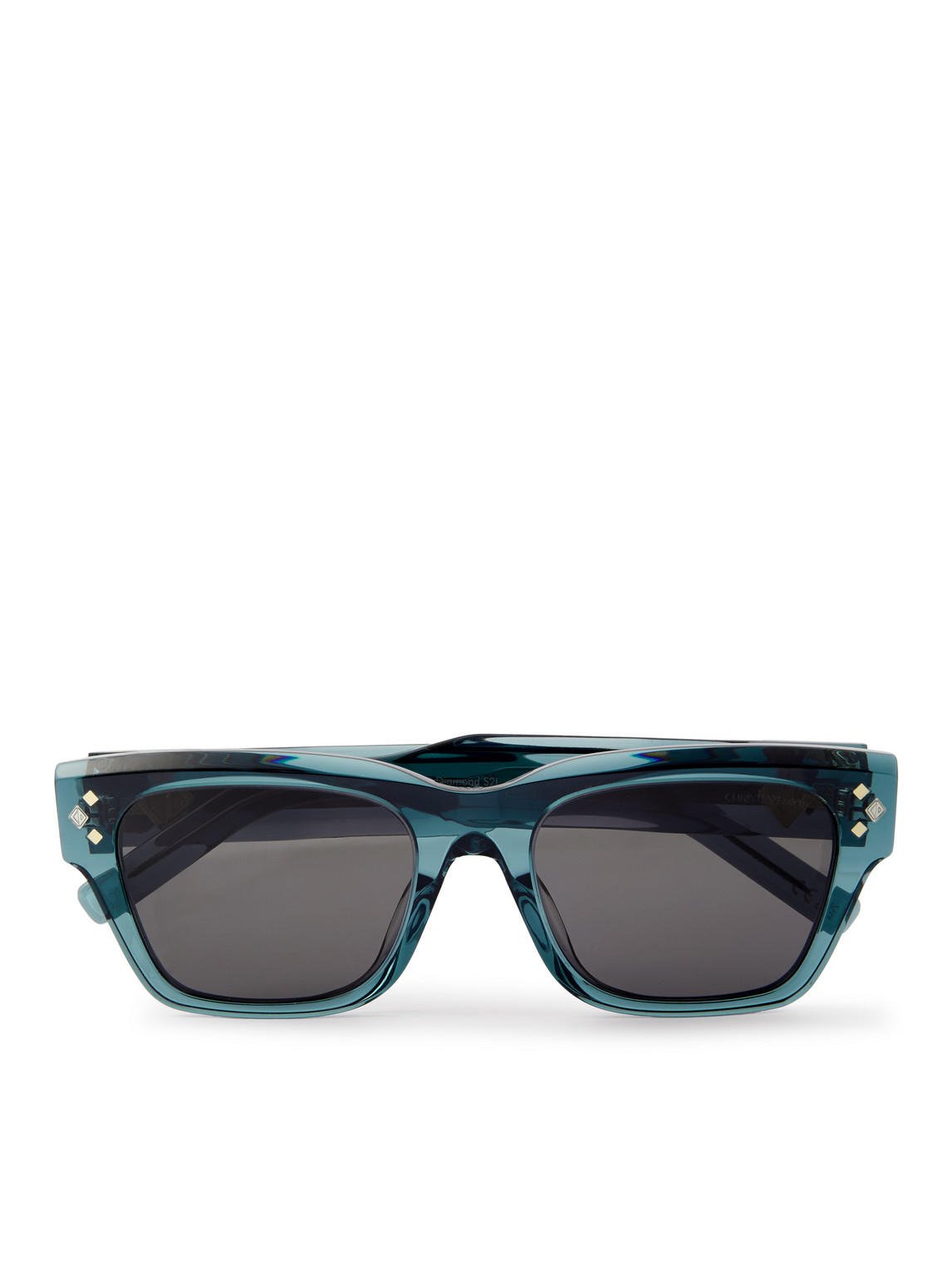 Dior Cd Diamond S2i D-frame Acetate And Silver-tone Sunglasses In Blue