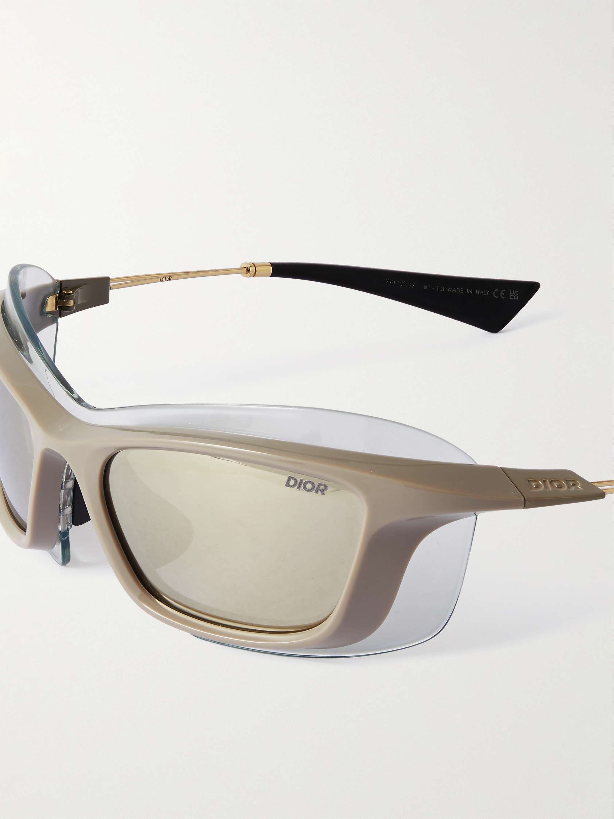 DiorXplorer S1U Acetate Wrap-Around Sunglasses