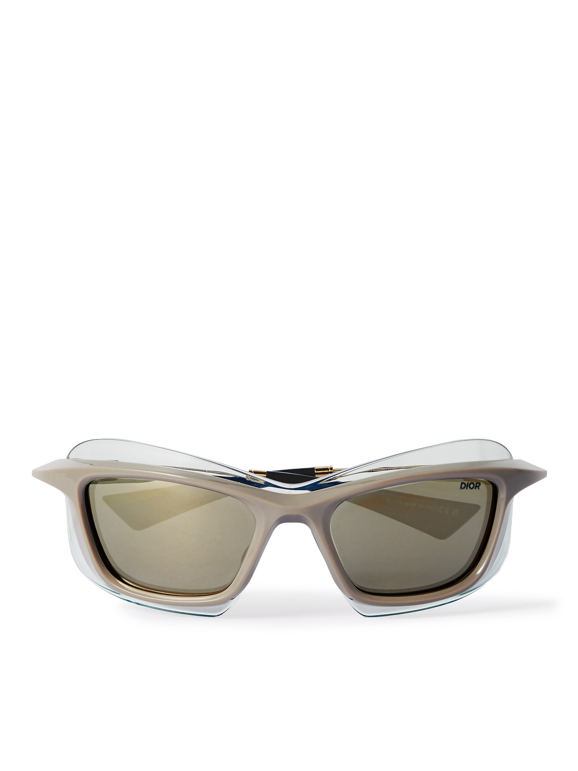 Dior Xplorer S1u Acetate Wrap-around Sunglasses In Neutrals