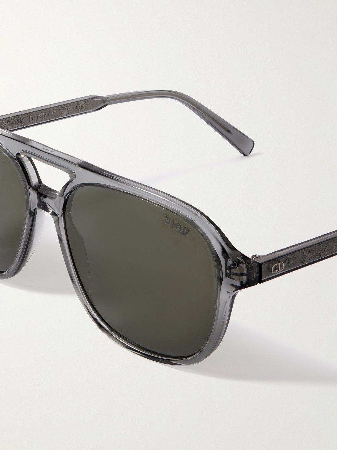 Dior In N1i Acetate Round-frame Sunglasses In Gray