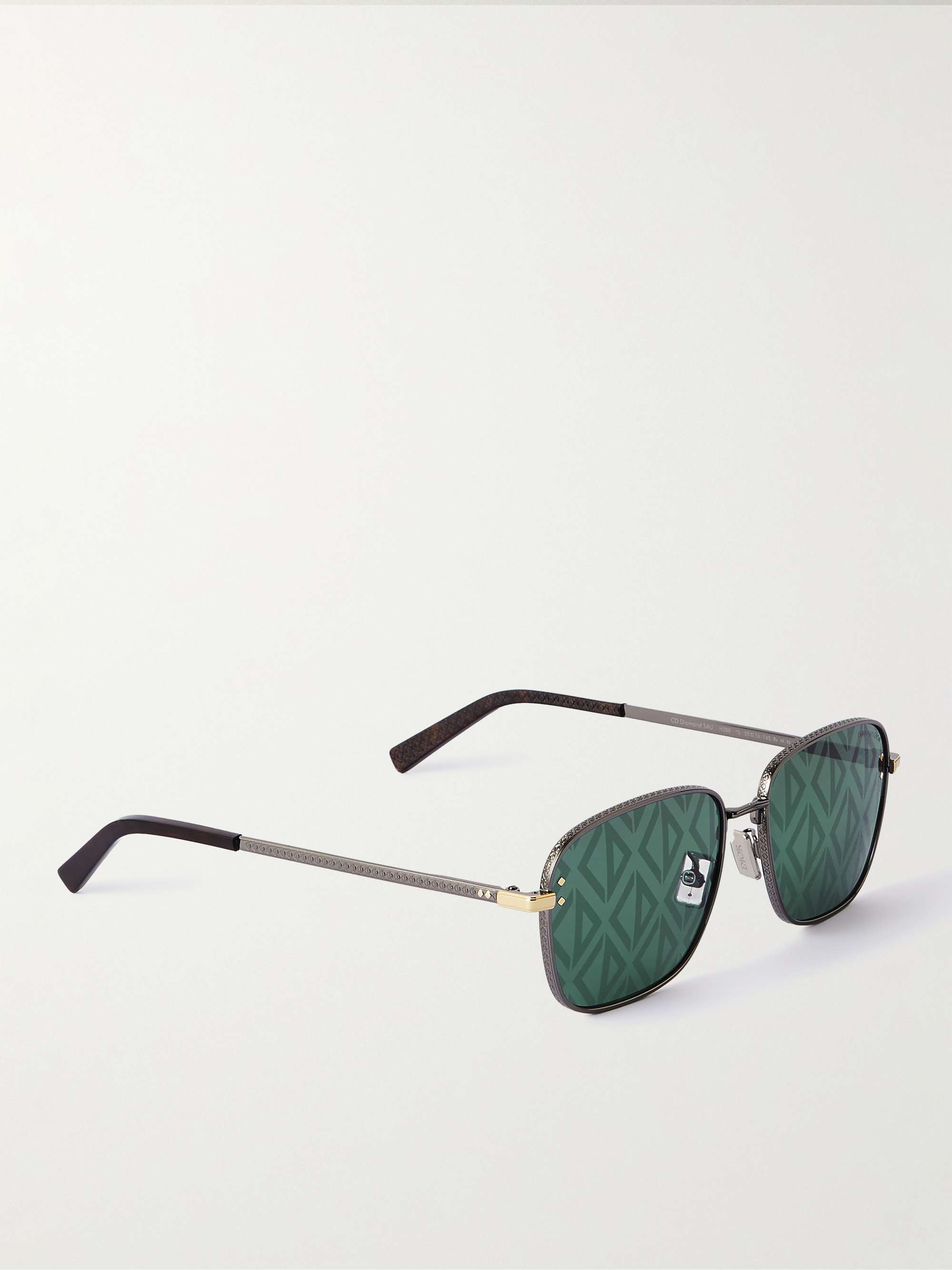 DIOR EYEWEAR CD Diamond S4U D-Frame Silver-Tone and Tortoiseshell Acetate Sunglasses