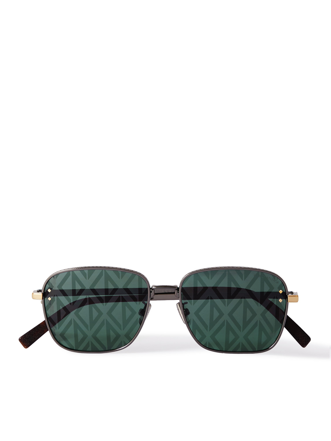 CD Diamond S4U D-Frame Silver-Tone and Tortoiseshell Acetate Sunglasses
