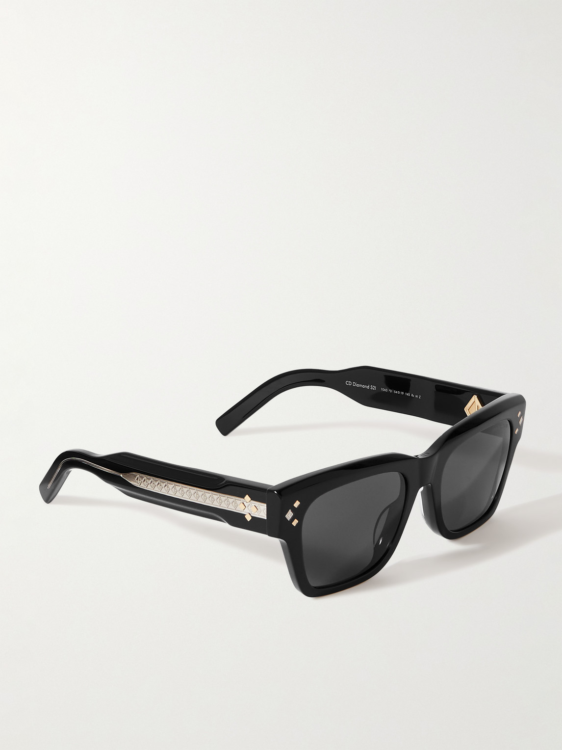 Shop Dior Cd Diamond S2i D-frame Acetate And Silver-tone Sunglasses In Black