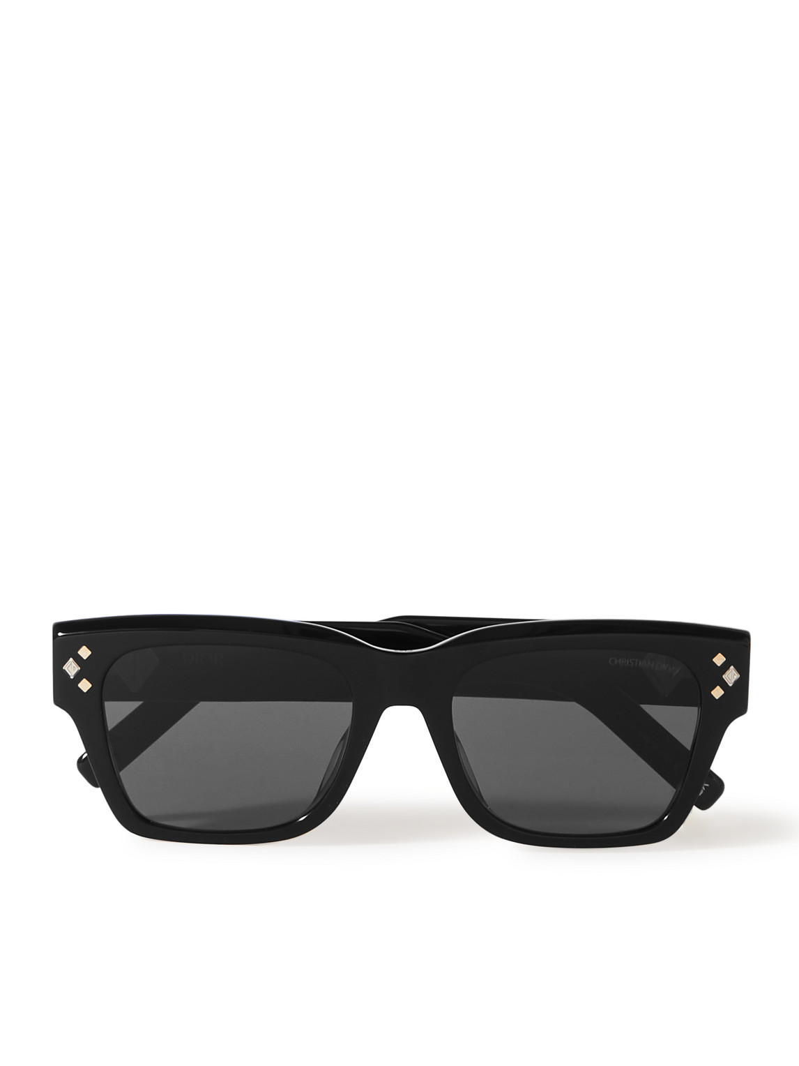 Dior Cd Diamond S2i D-frame Acetate And Silver-tone Sunglasses In Black