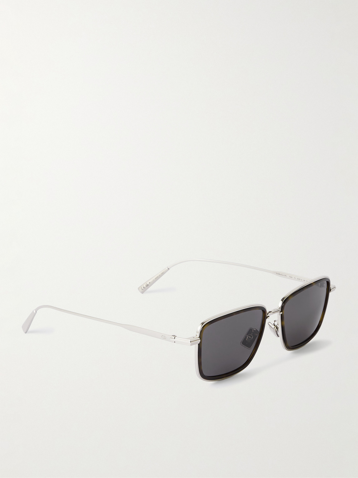 Shop Dior Blacksuit S9u Silver-tone And Tortoiseshell Acetate D-frame Sunglasses