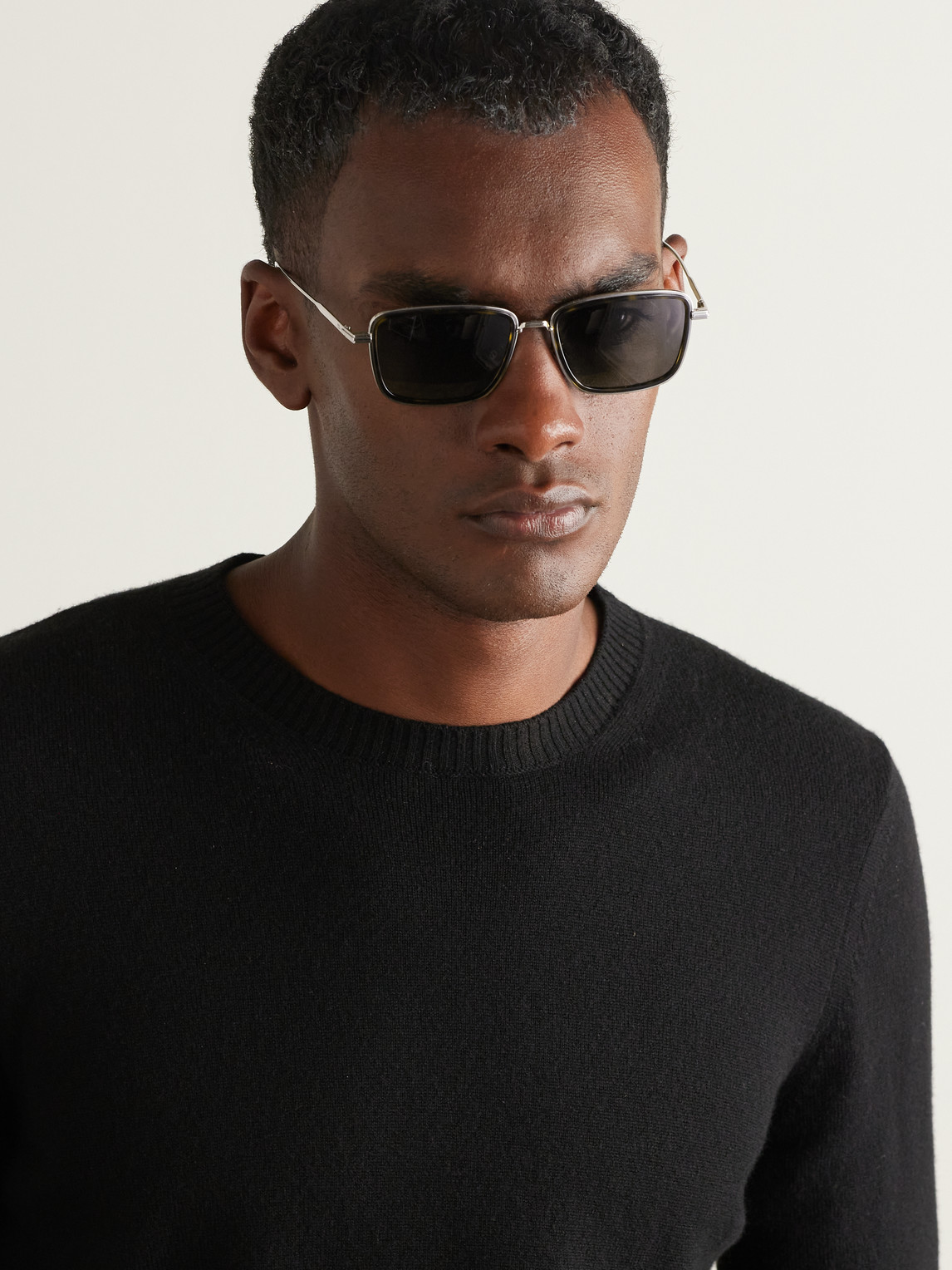 Shop Dior Blacksuit S9u Silver-tone And Tortoiseshell Acetate D-frame Sunglasses