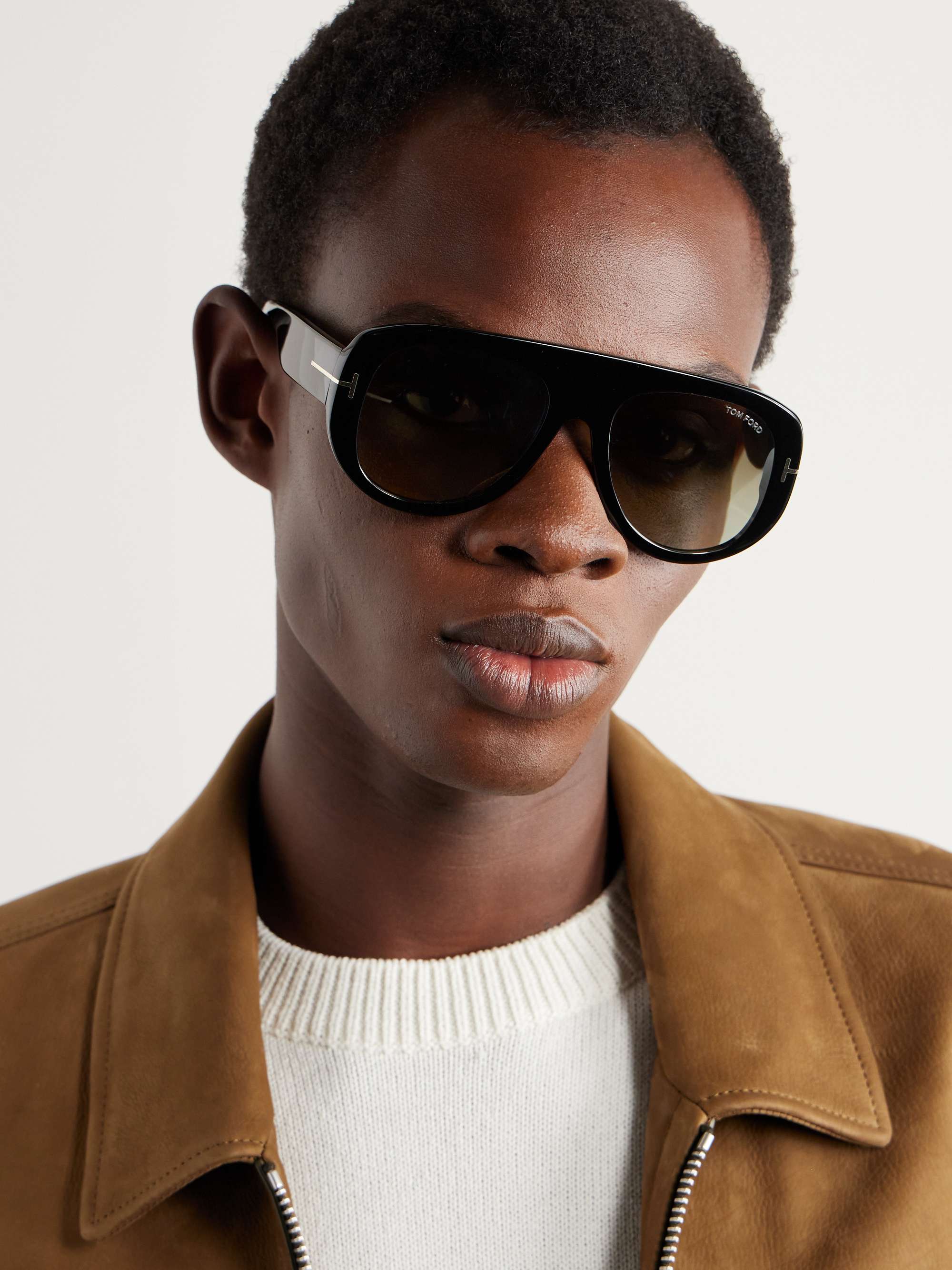 TOM FORD EYEWEAR Cecil Aviator-Style Acetate Sunglasses for Men | MR PORTER