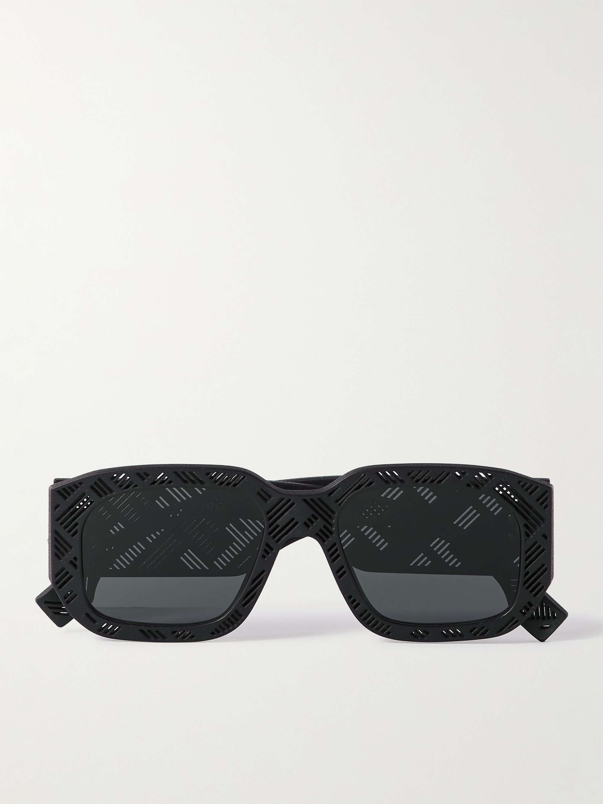 FENDI EYEWEAR Oversized square-frame acetate and gold-tone sunglasses