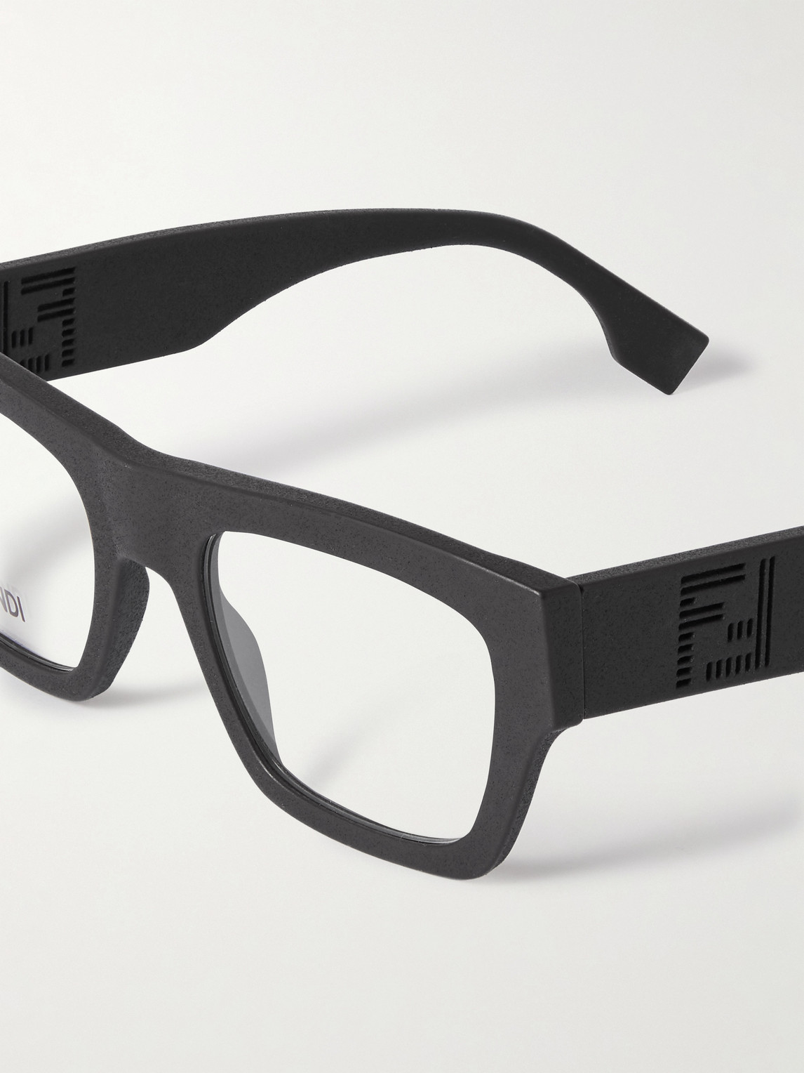 Shop Fendi Shadow Acetate Optical Glasses In Black