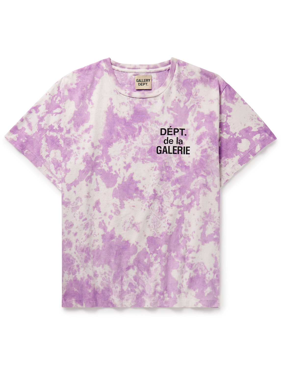 Gallery Dept. Tie-dyed Logo-print Cotton-blend Jersey T-shirt In Purple