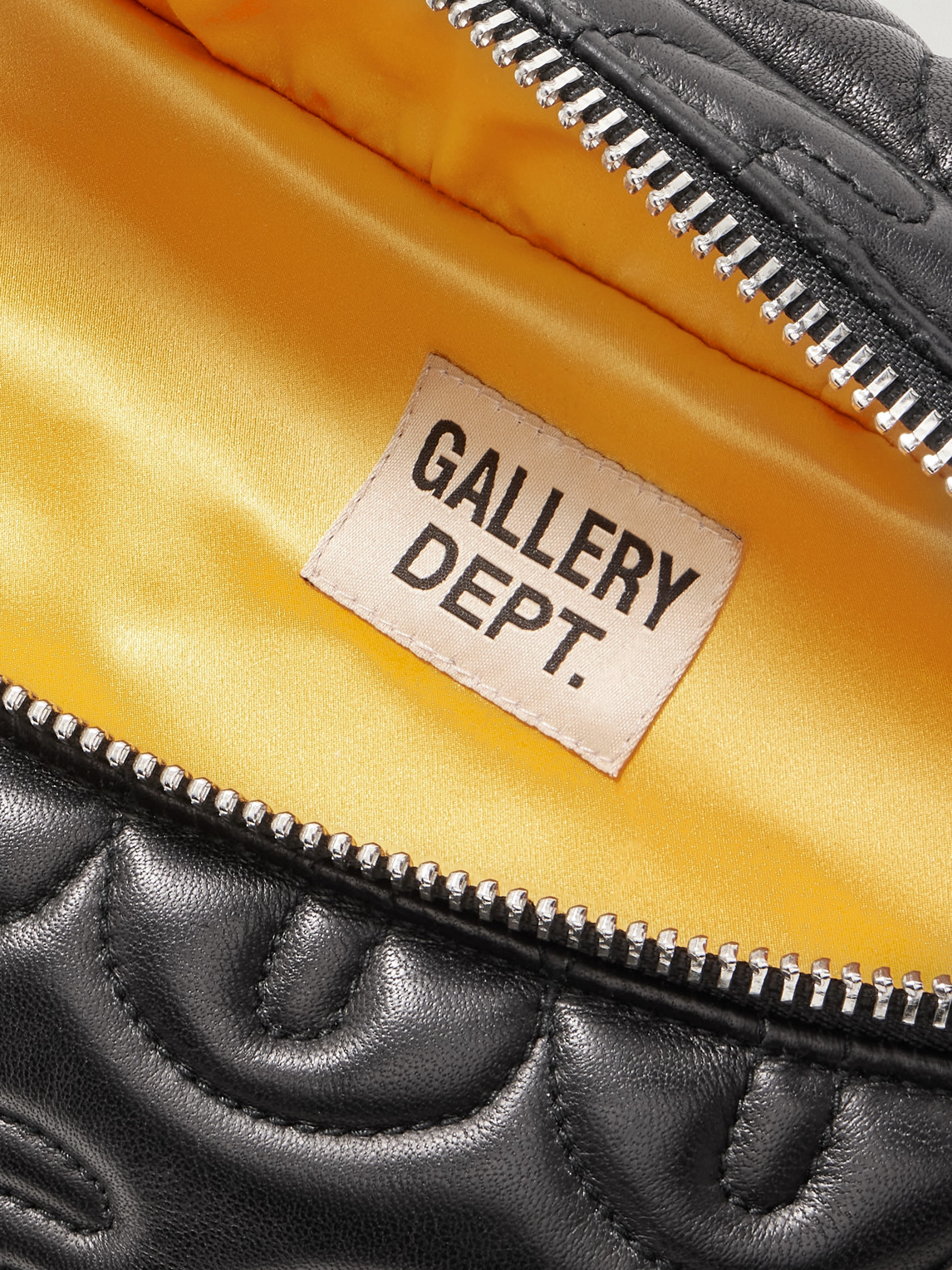 Shop Gallery Dept. Embellished Quilted Leather Belt Bag In Black