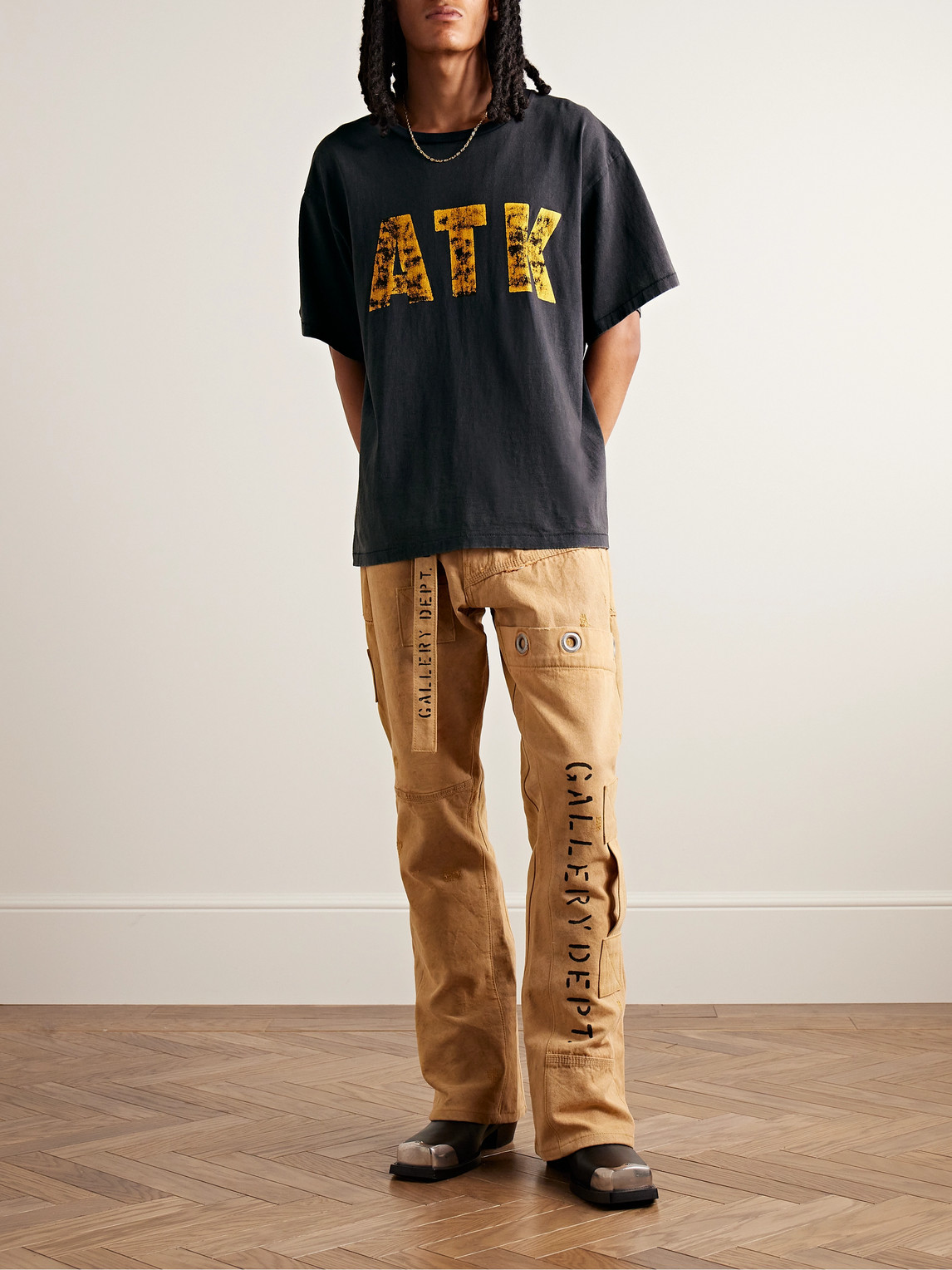 GALLERY DEPT. cotton-twill flared chinos - Orange