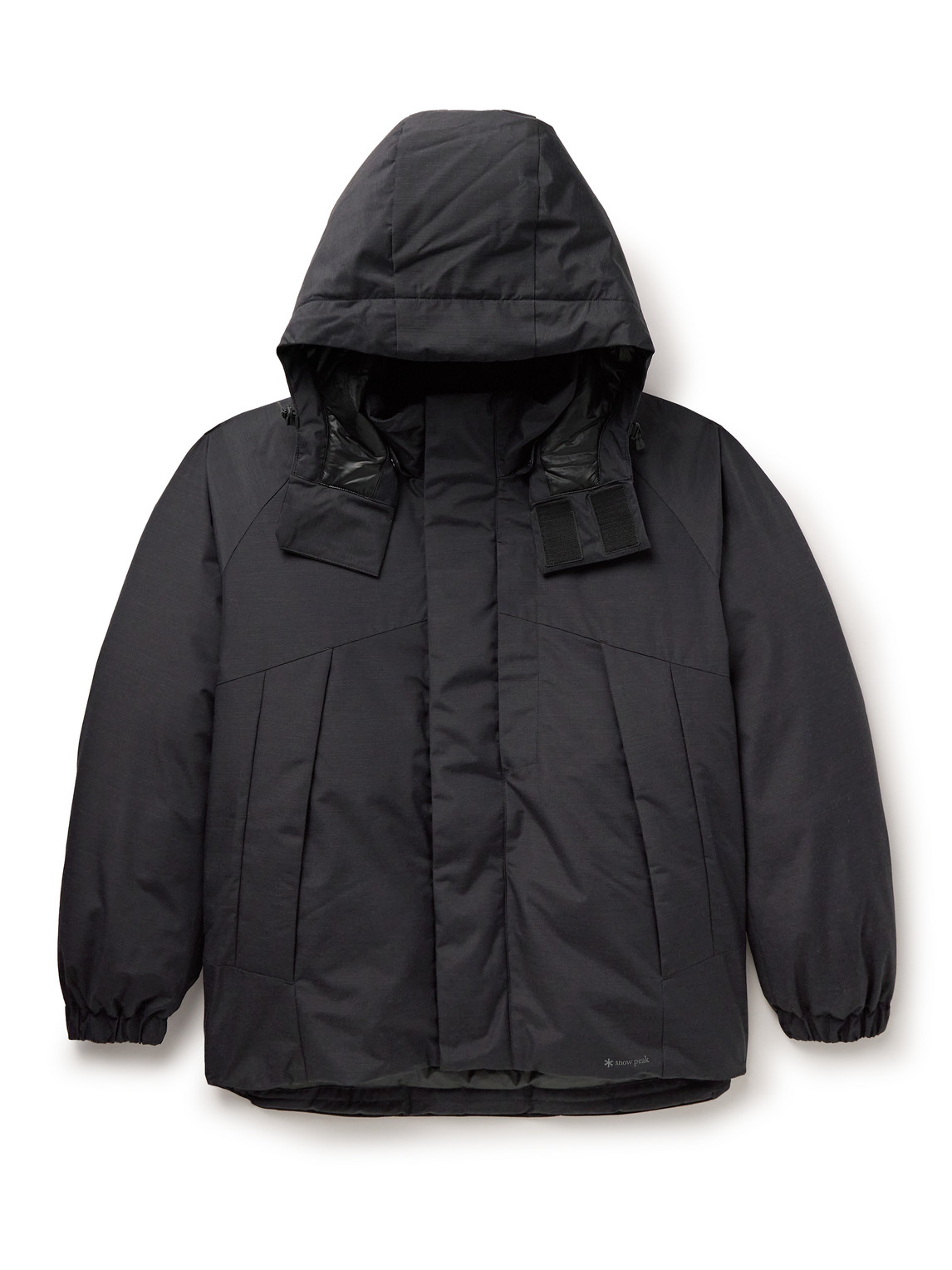 Shop Snow Peak 2l Ripstop Hooded Down Jacket In Black