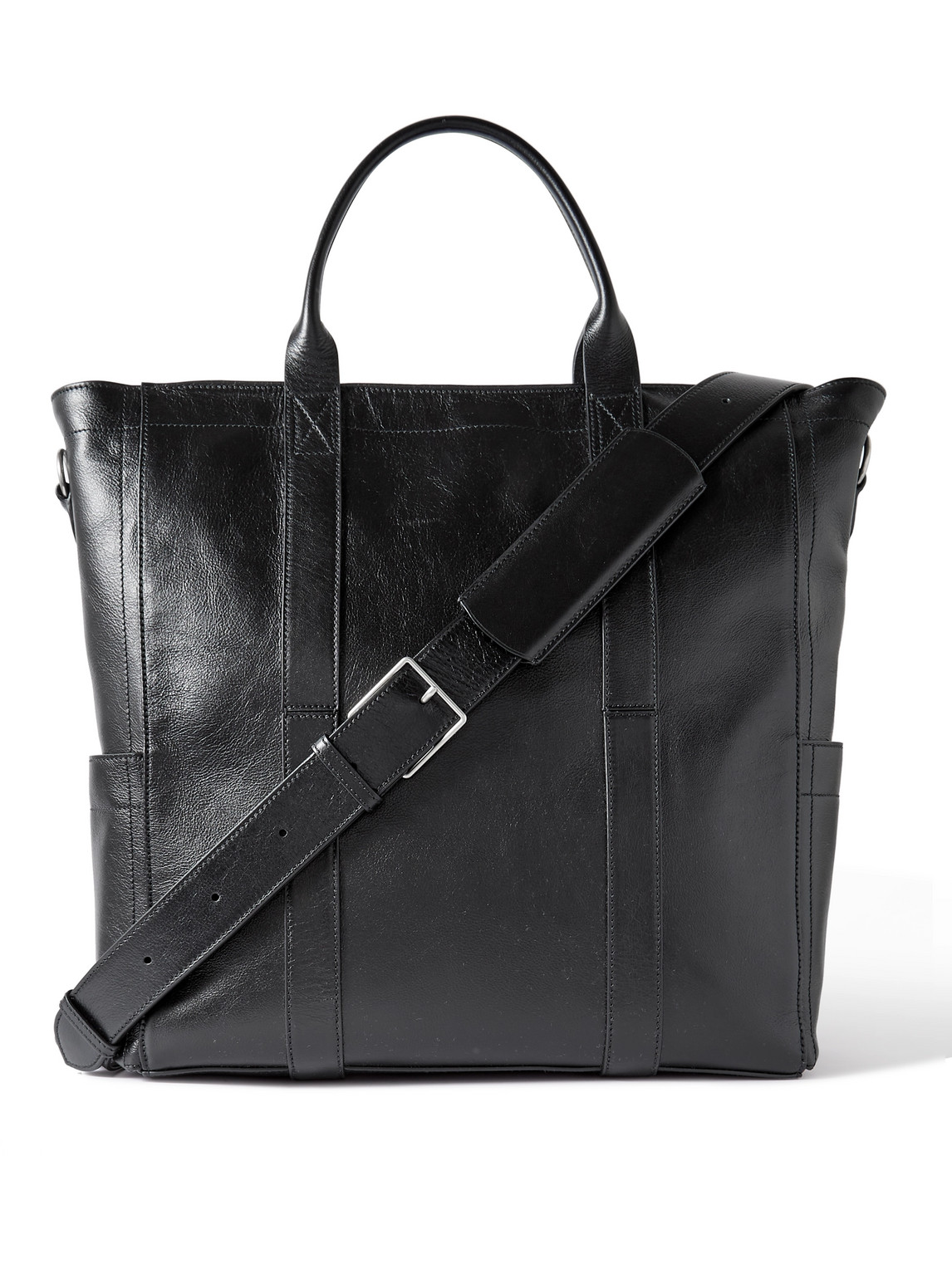 Metier Mariner Elvis Leather Tote Bag In Black